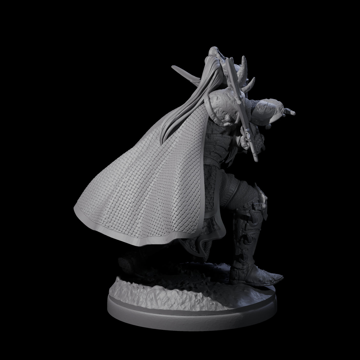 Pale Drow C Miniature for Dungeons and Dragons, Pathfinder or other TTRPGs