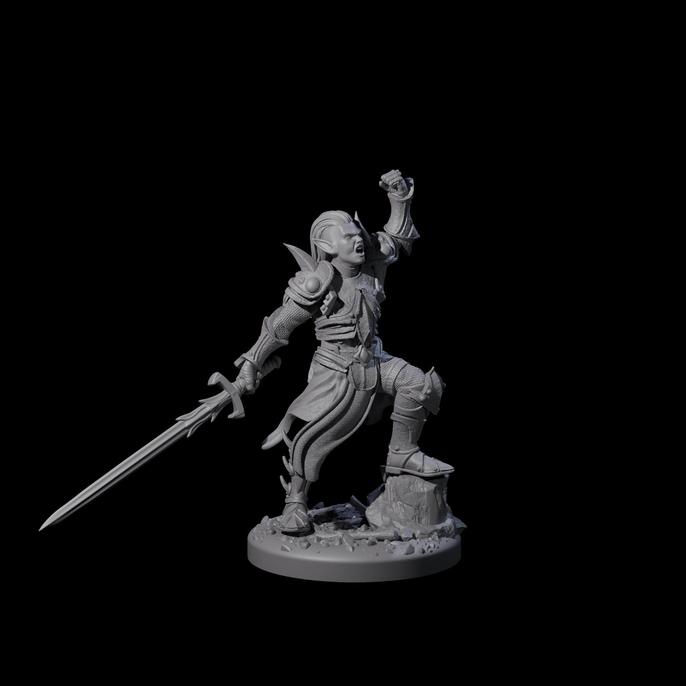 Pale Drow E Miniature for Dungeons and Dragons, Pathfinder or other TTRPGs