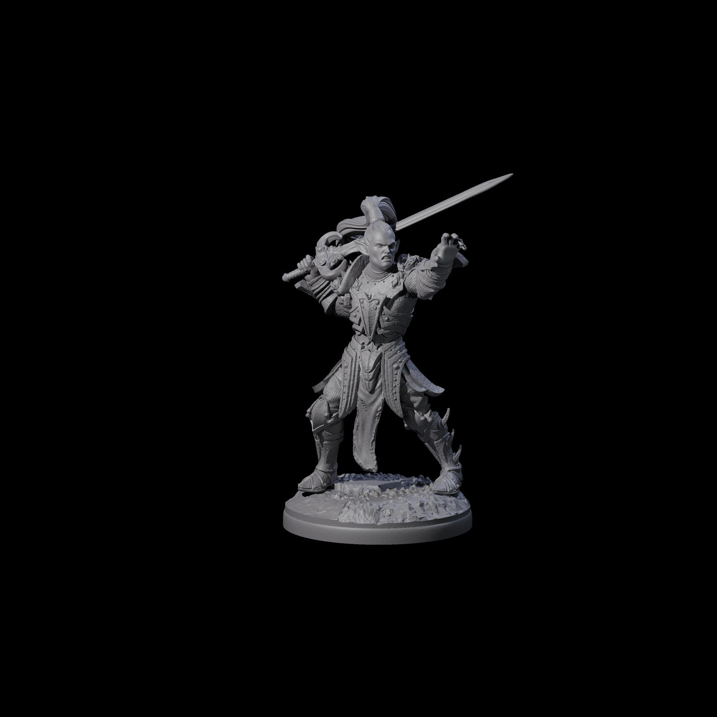 Pale Drow H Miniature for Dungeons and Dragons, Pathfinder or other TTRPGs