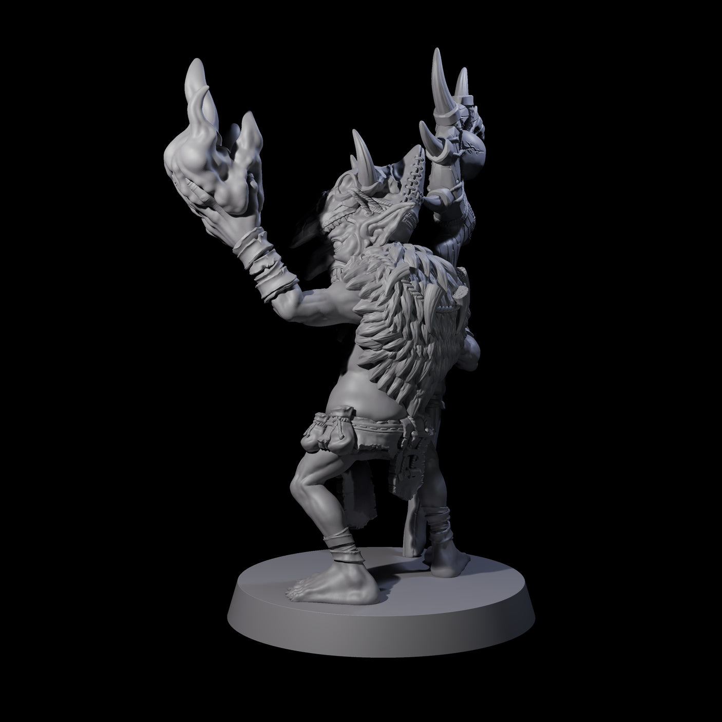 Pasty Goblin Shaman Miniature for Dungeons and Dragons, Pathfinder or other TTRPGs