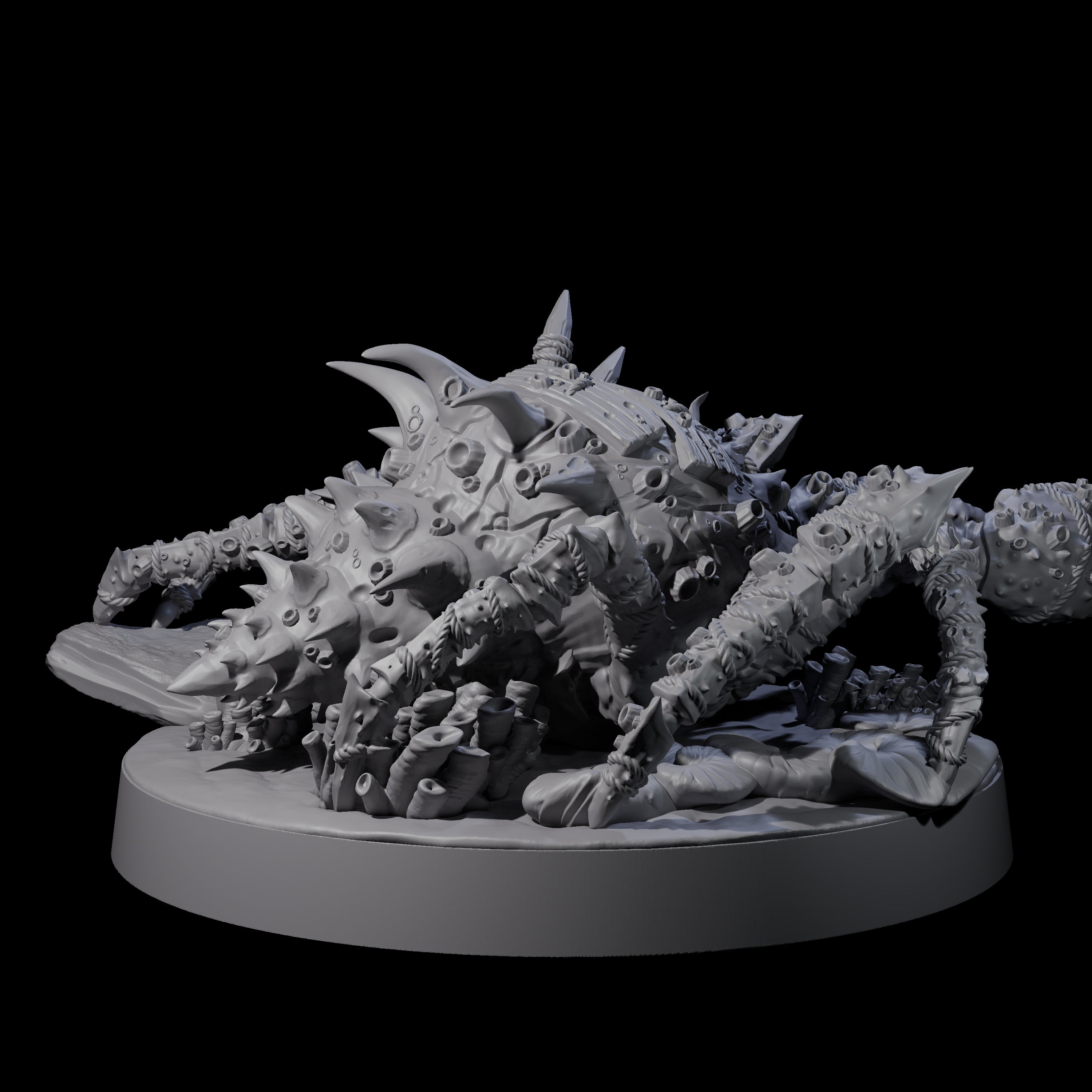 Patched Up Crab Miniature for Dungeons and Dragons, Pathfinder or other TTRPGs
