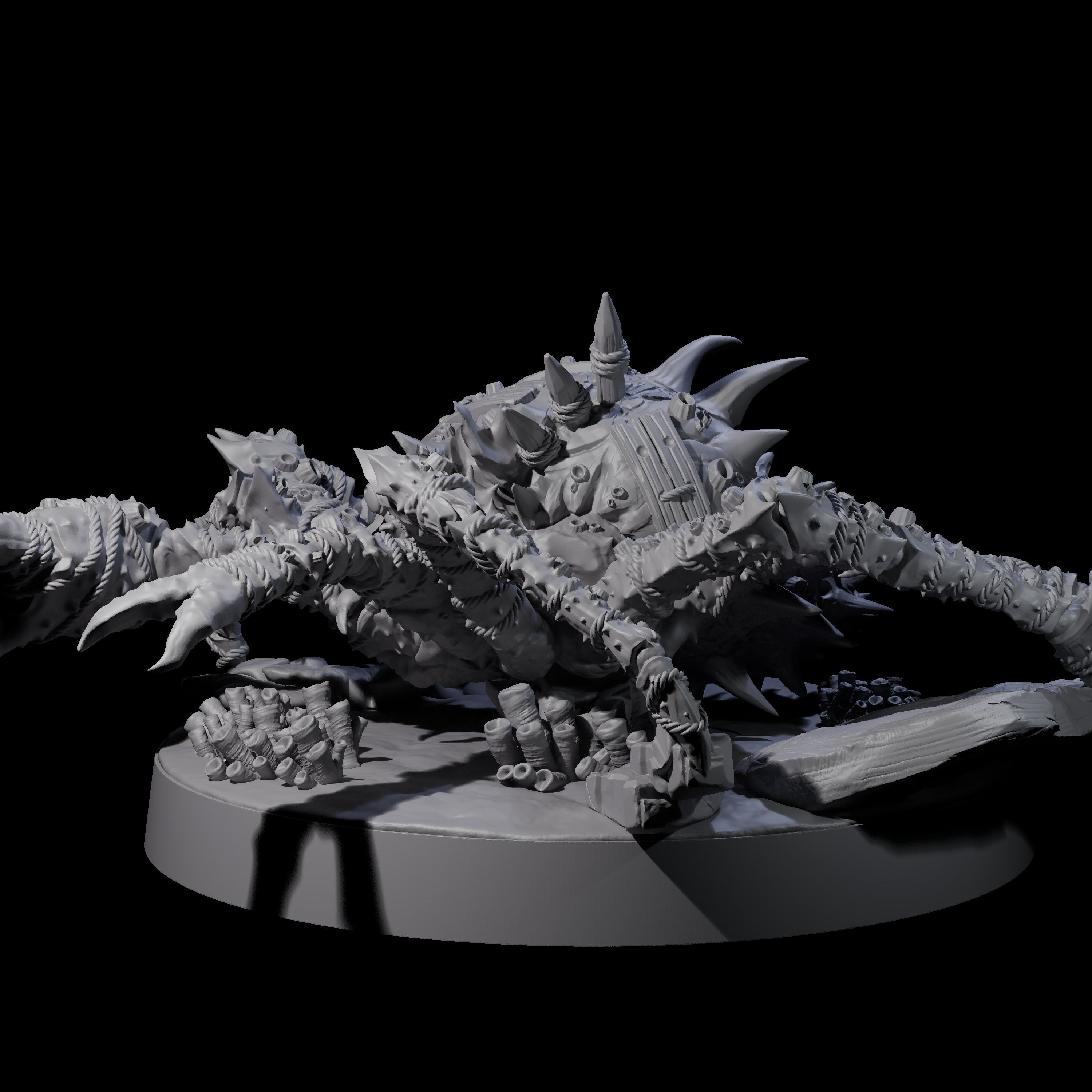 Patched Up Crab Miniature for Dungeons and Dragons, Pathfinder or other TTRPGs