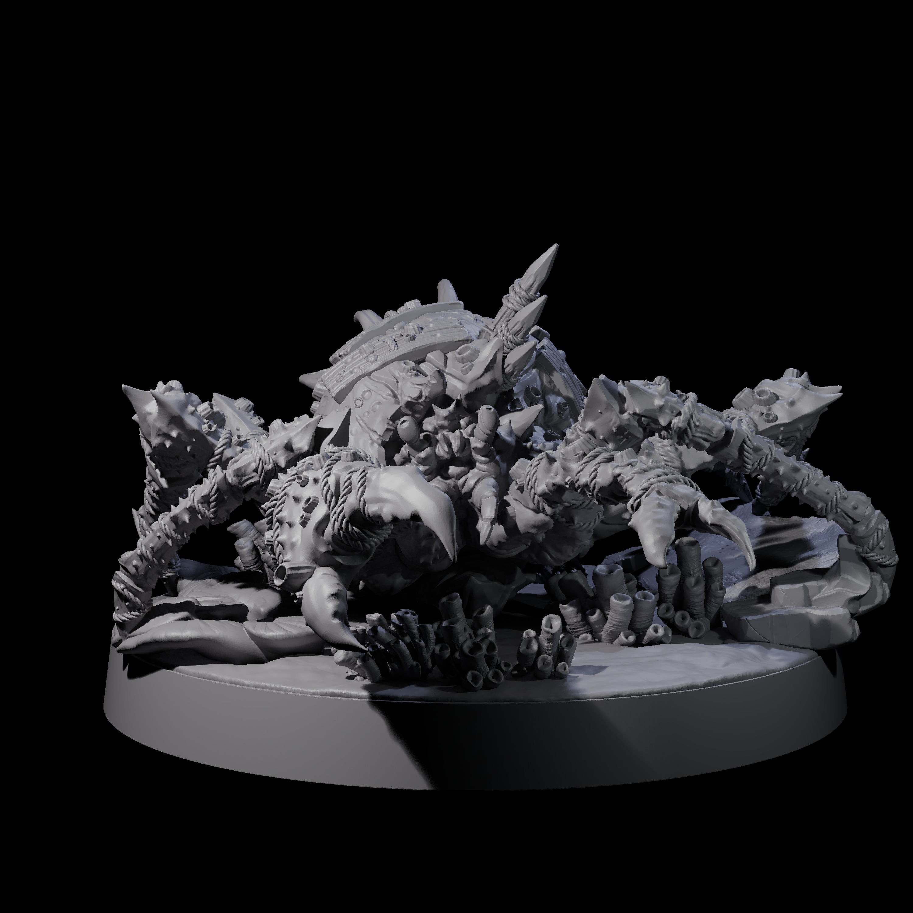 Patched Up Crab Miniature for Dungeons and Dragons, Pathfinder or other TTRPGs