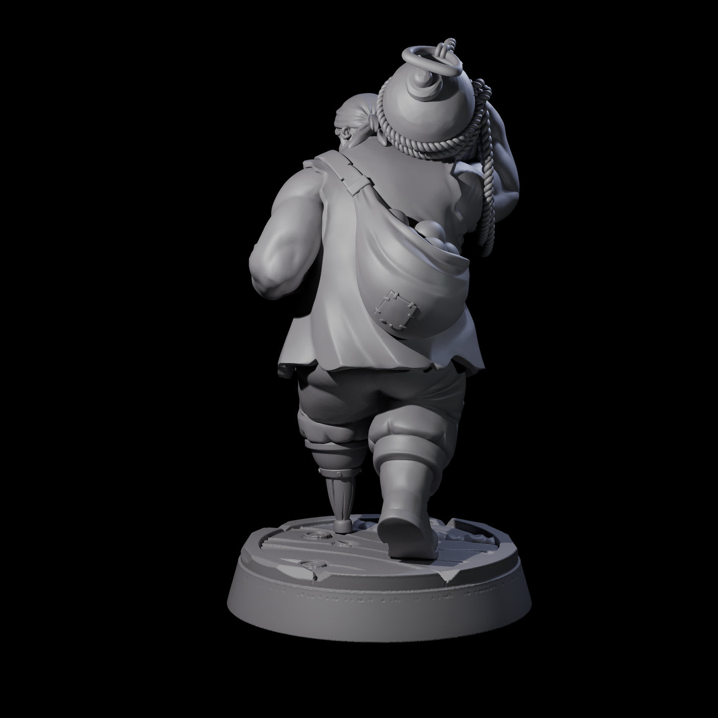 Peg Legged Human Pirate Gunner Miniature for Dungeons and Dragons, Pathfinder or other TTRPGs