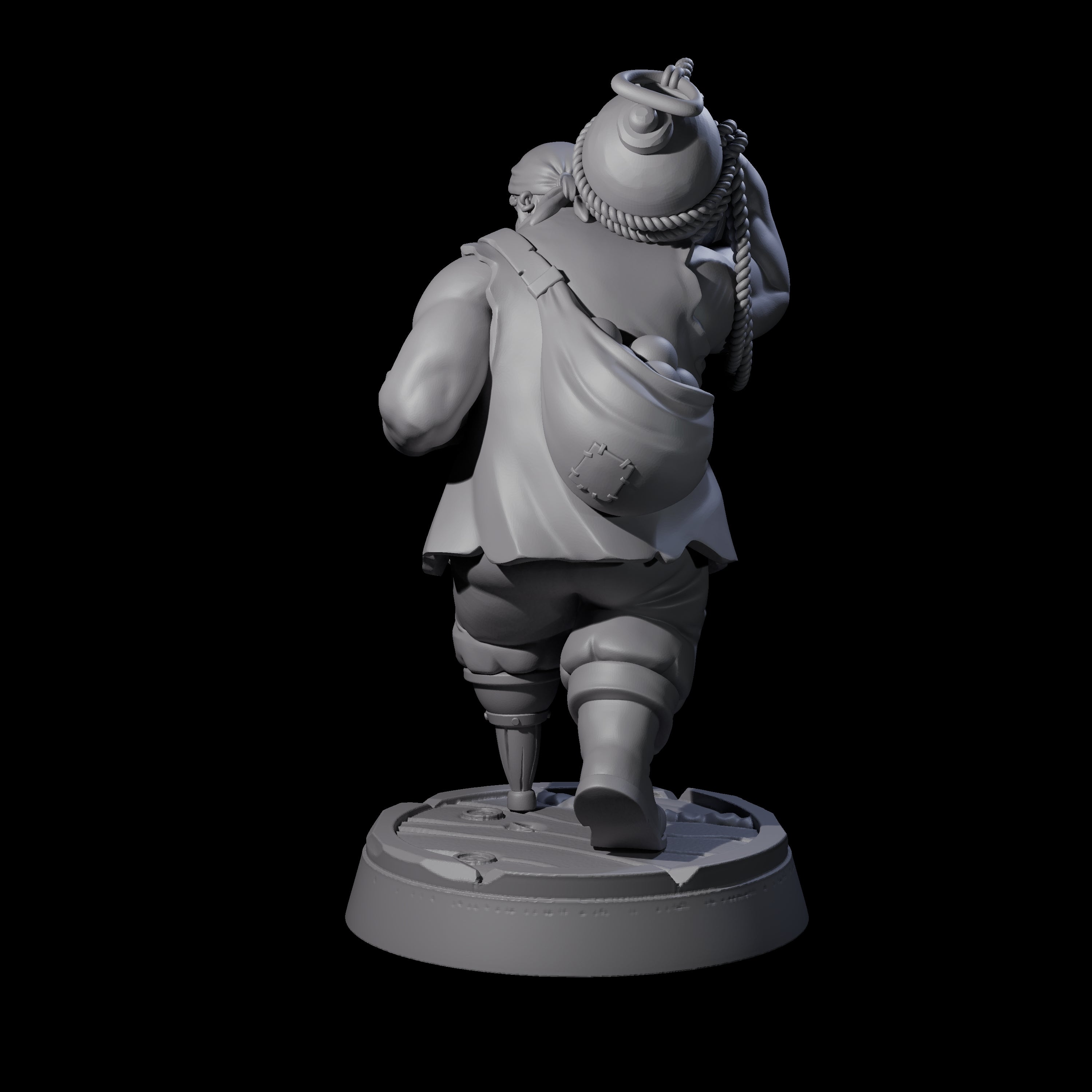 Peg Legged Human Pirate Gunner Miniature for Dungeons and Dragons, Pathfinder or other TTRPGs