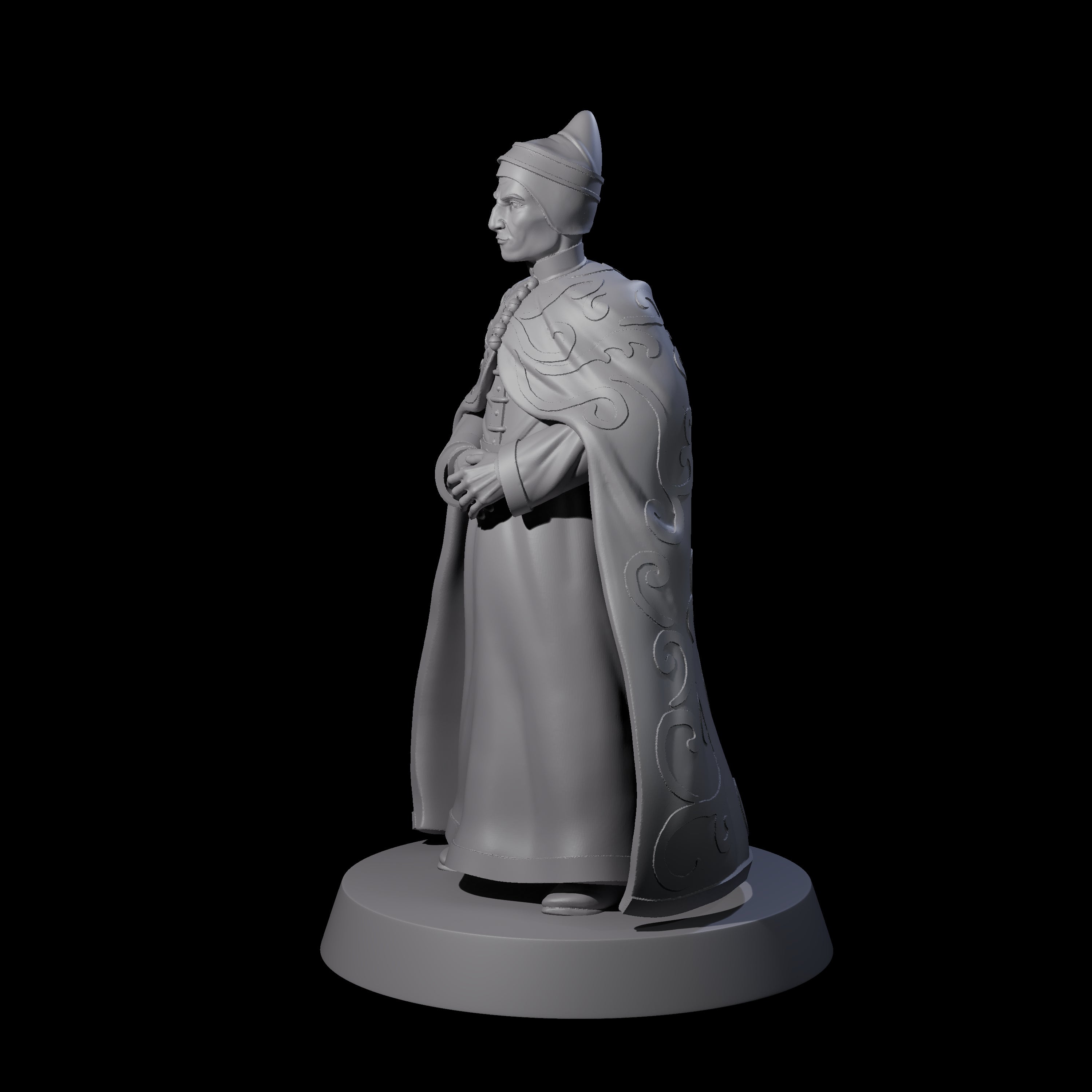 Pensive Doge of the City Miniature for Dungeons and Dragons, Pathfinder or other TTRPGs
