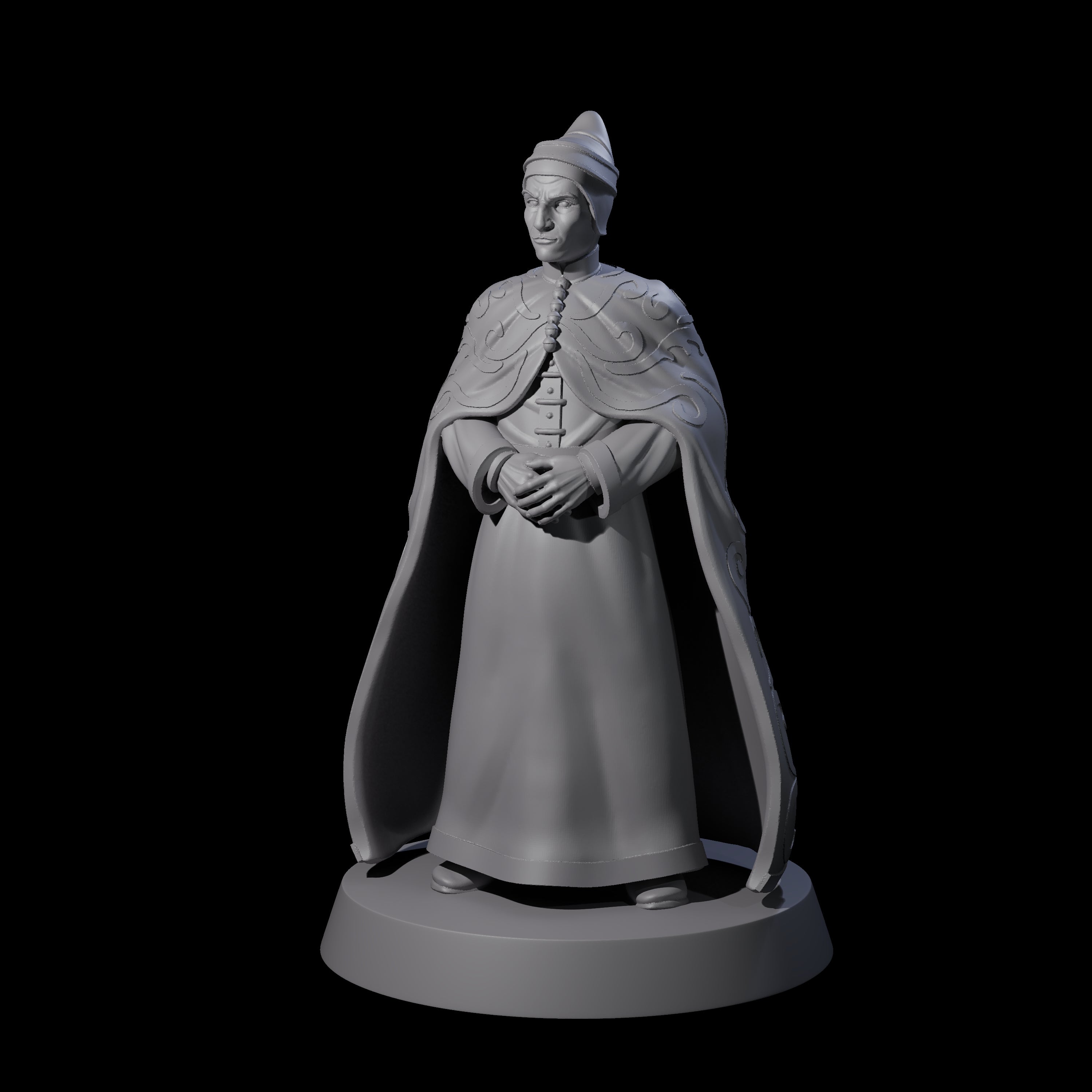 Pensive Doge of the City Miniature for Dungeons and Dragons, Pathfinder or other TTRPGs