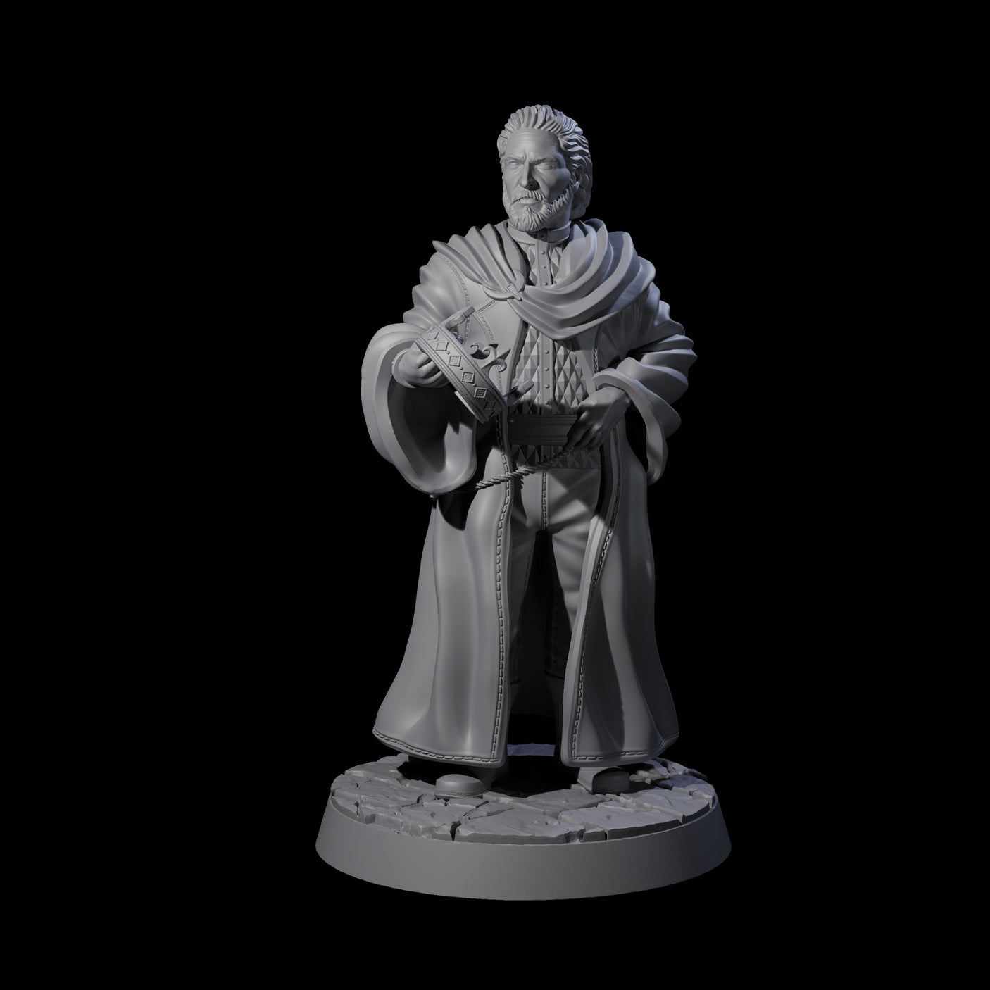 Pensive King Miniature for Dungeons and Dragons, Pathfinder or other TTRPGs