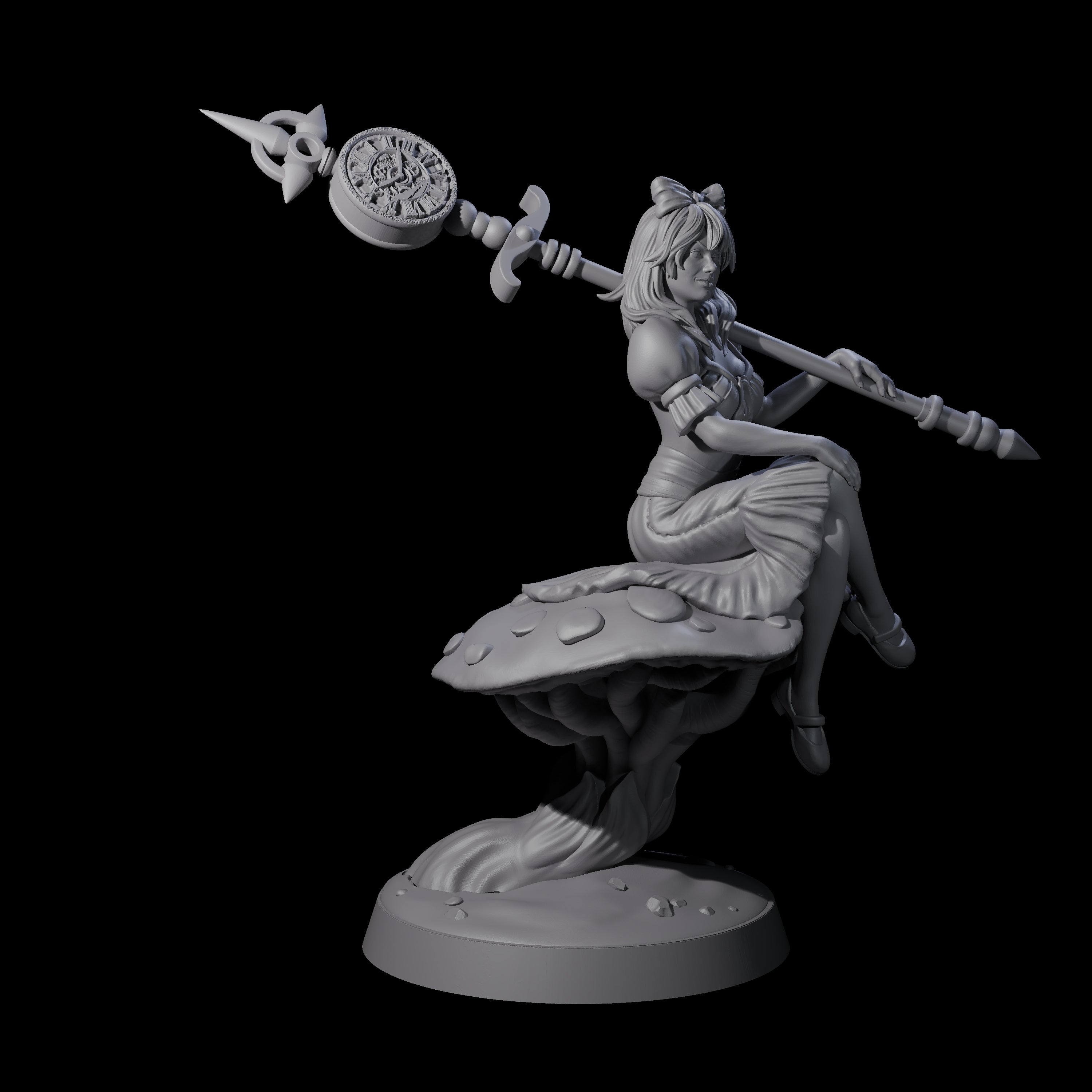 Perched Alice in Wonderland Miniature for Dungeons and Dragons, Pathfinder or other TTRPGs