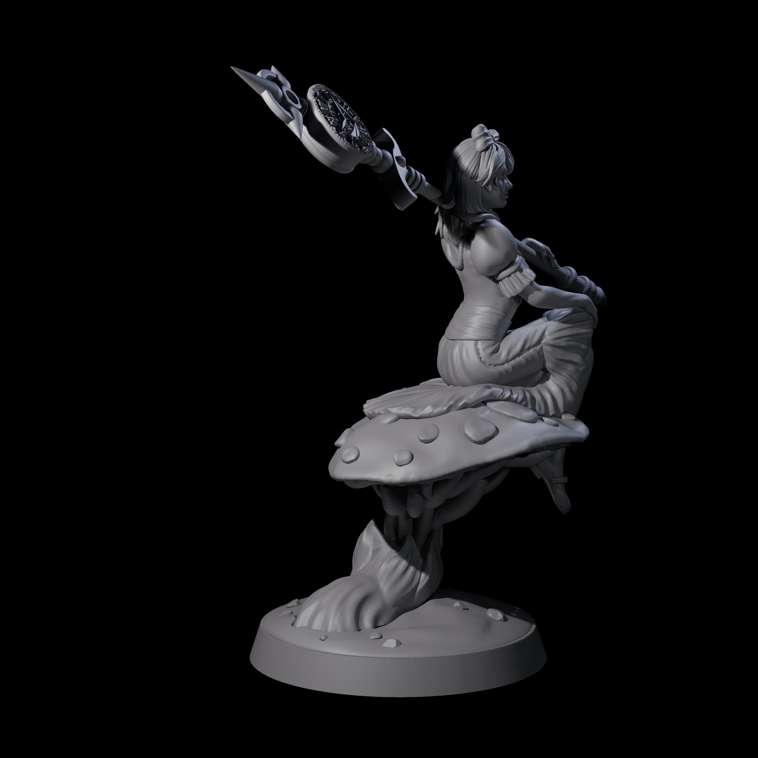 Perched Alice in Wonderland Miniature for Dungeons and Dragons, Pathfinder or other TTRPGs