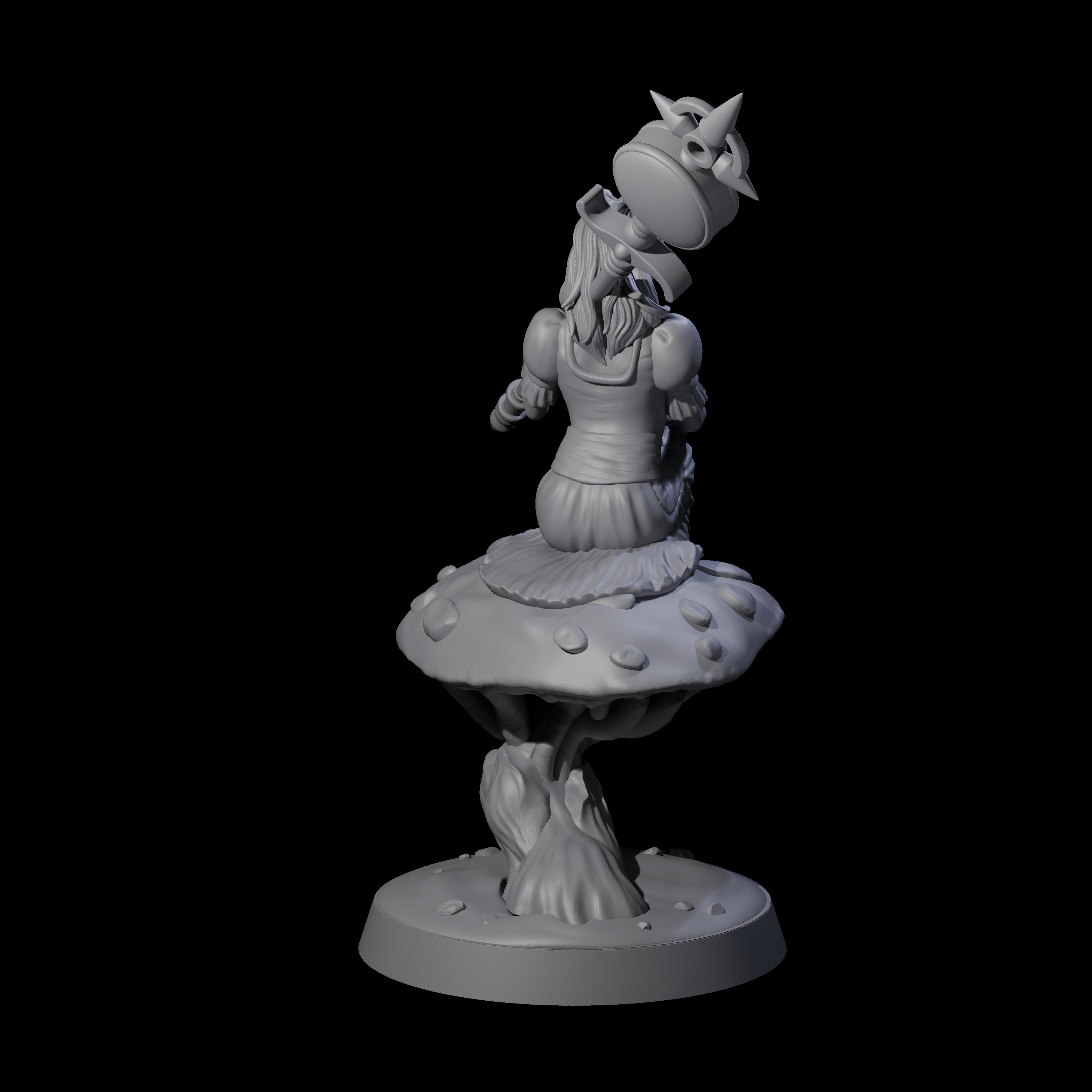 Perched Alice in Wonderland Miniature for Dungeons and Dragons, Pathfinder or other TTRPGs