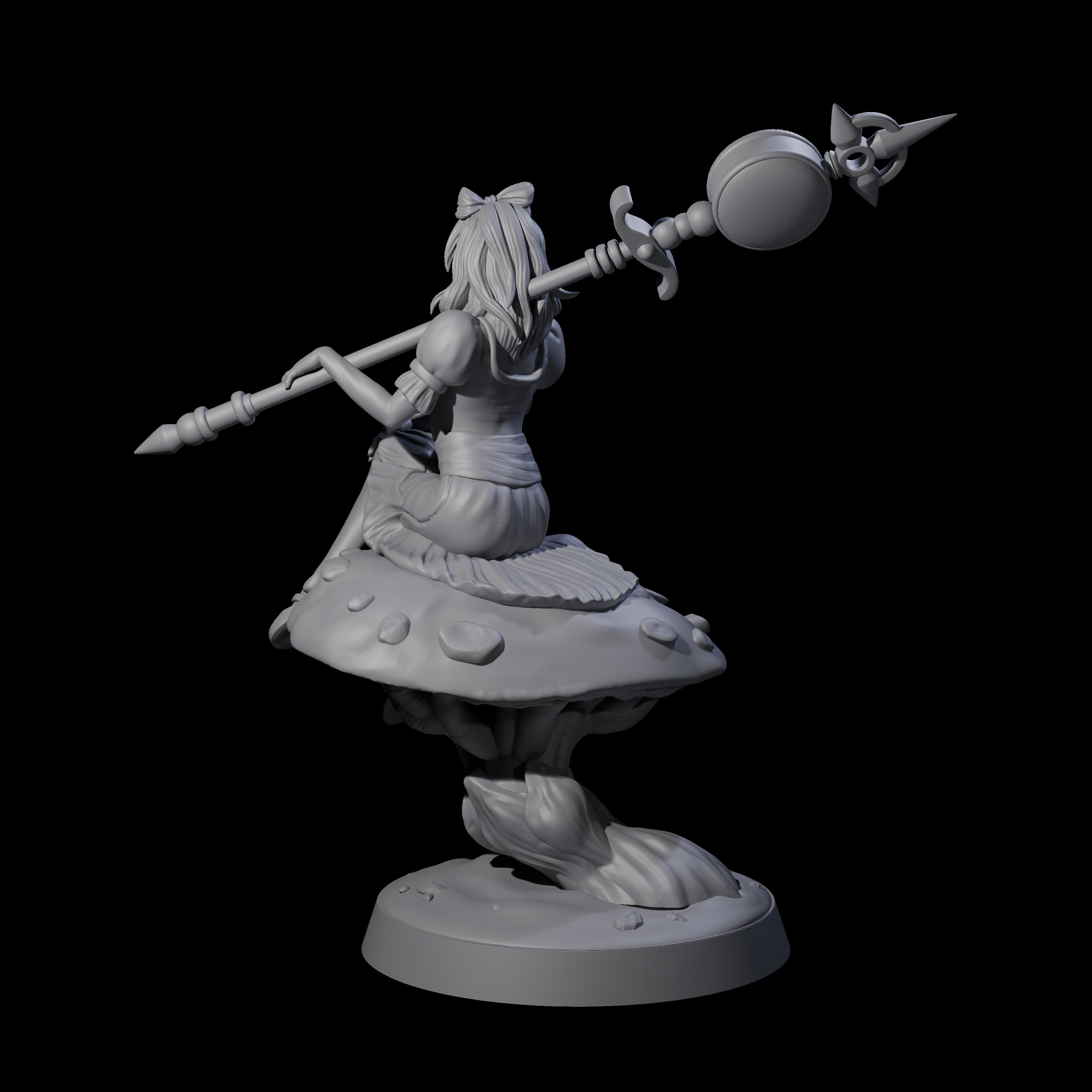 Perched Alice in Wonderland Miniature for Dungeons and Dragons, Pathfinder or other TTRPGs