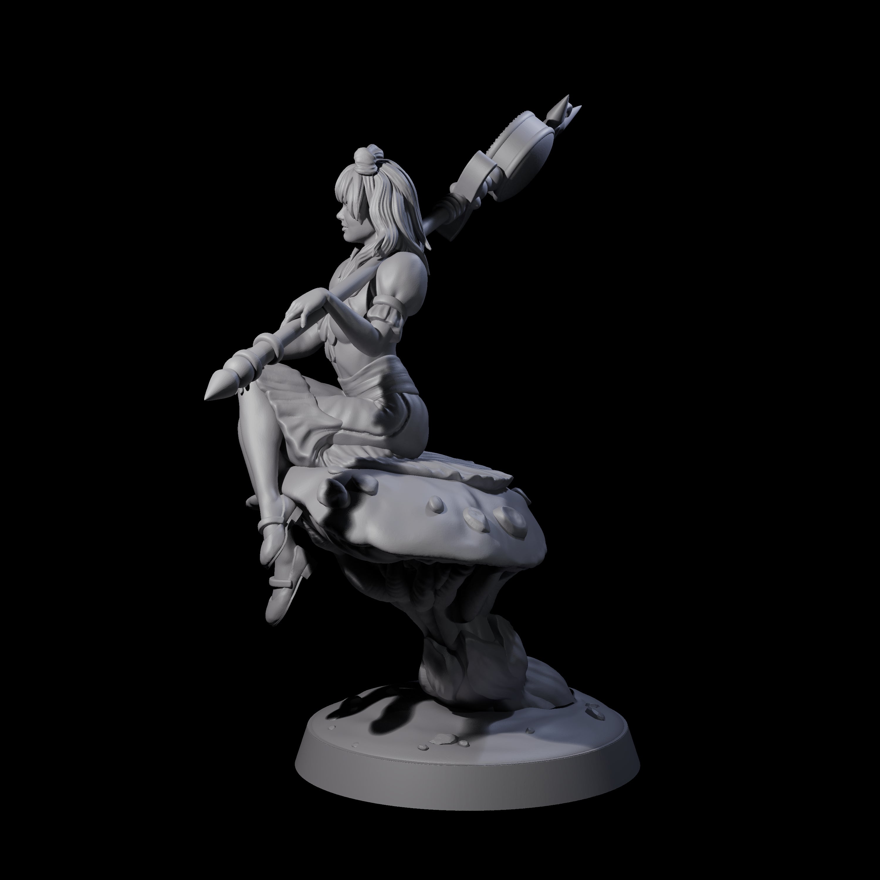 Perched Alice in Wonderland Miniature for Dungeons and Dragons, Pathfinder or other TTRPGs