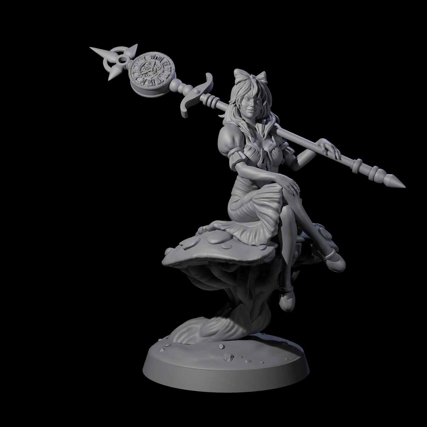 Perched Alice in Wonderland Miniature for Dungeons and Dragons, Pathfinder or other TTRPGs