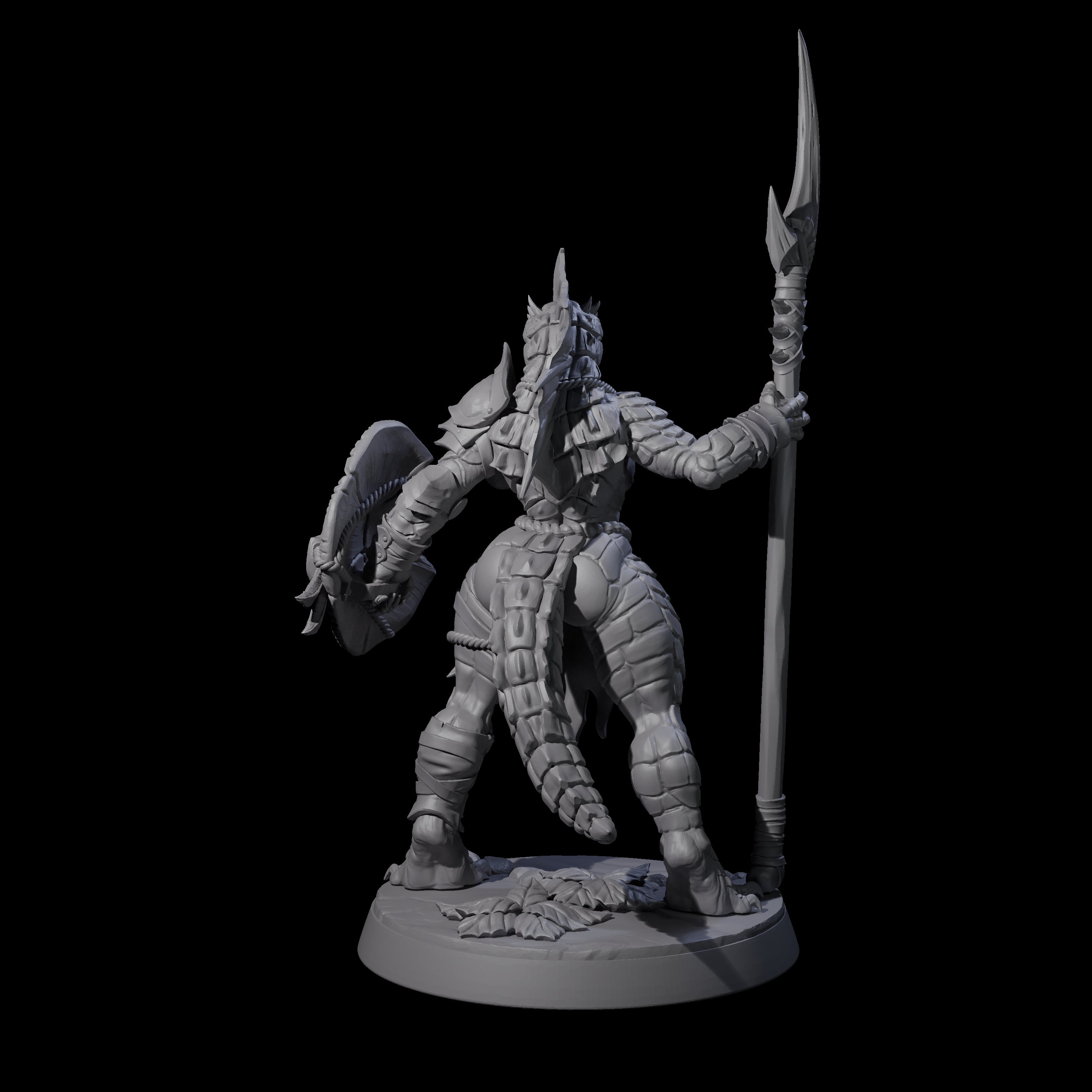 Perky Lizardfolk Pinup Miniature for Dungeons and Dragons, Pathfinder or other TTRPGs