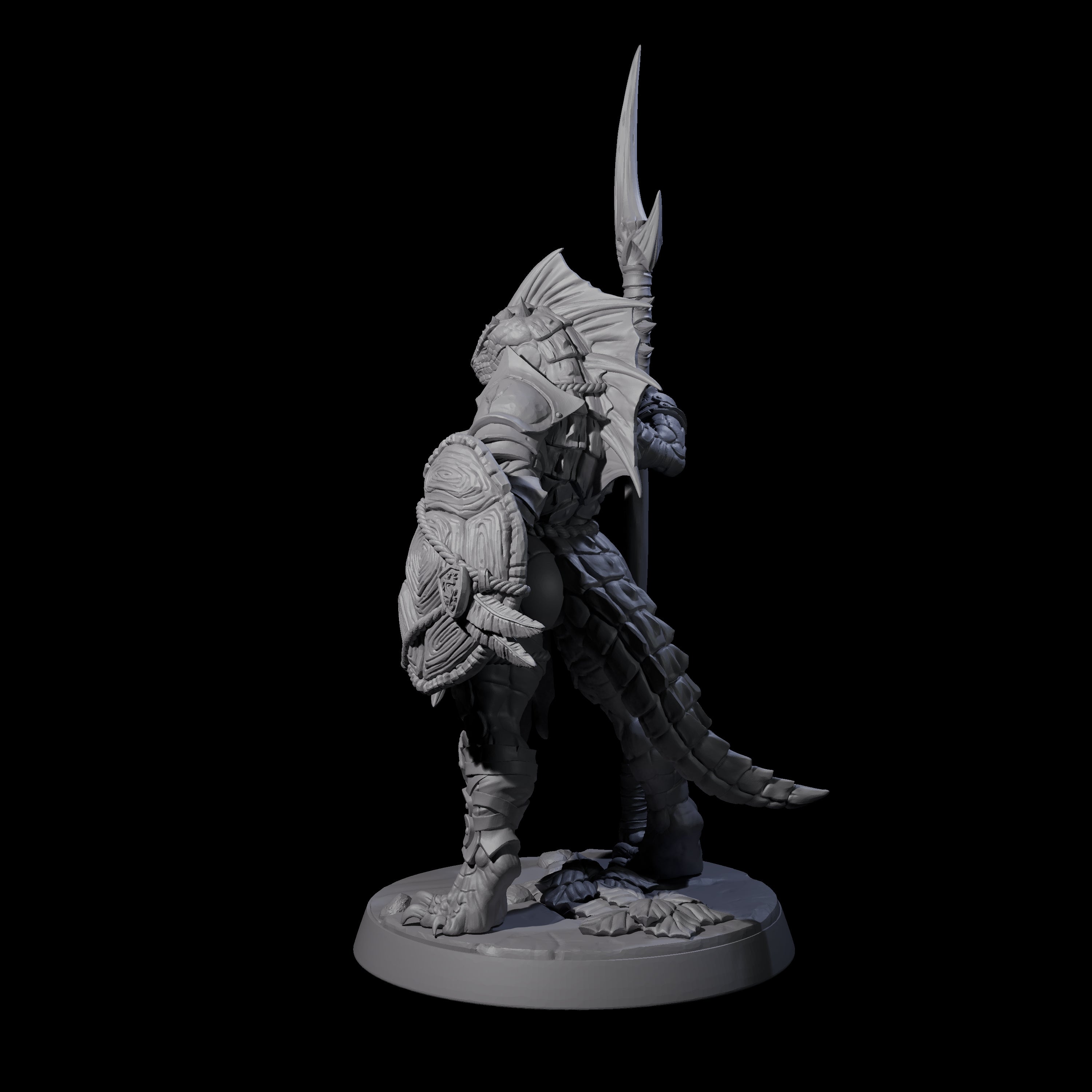 Perky Lizardfolk Pinup Miniature for Dungeons and Dragons, Pathfinder or other TTRPGs