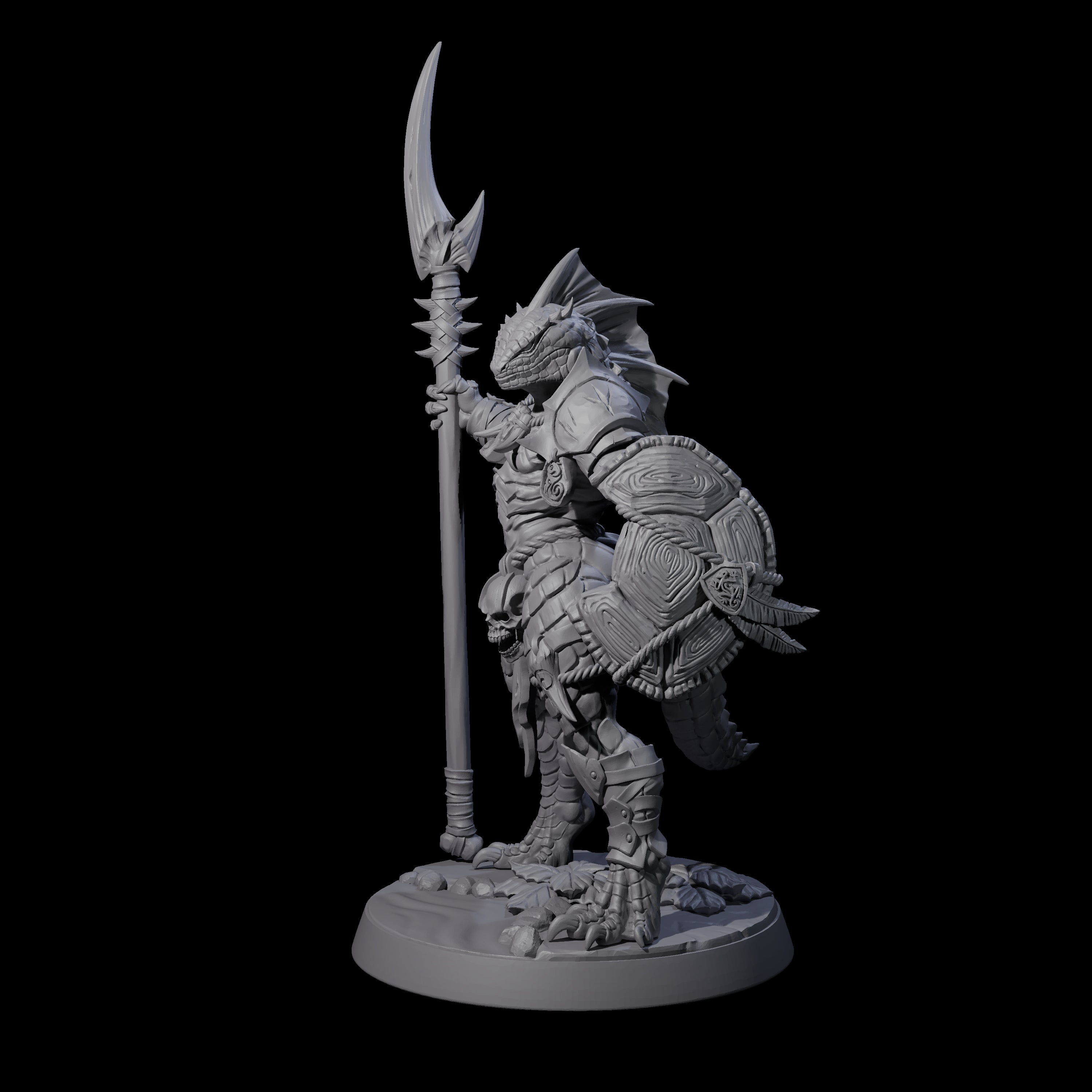 Perky Lizardfolk Pinup Miniature for Dungeons and Dragons, Pathfinder or other TTRPGs