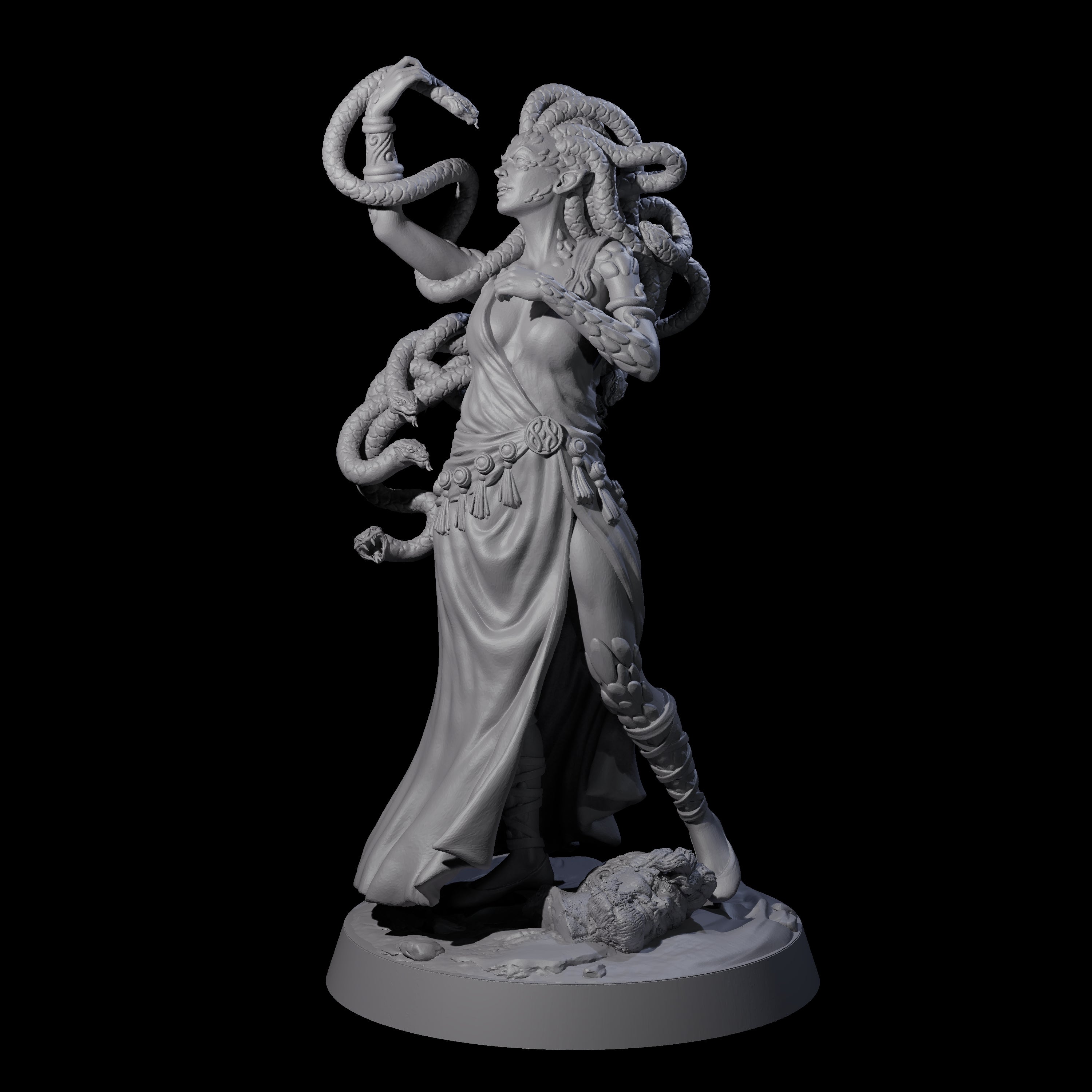 Petrifyingly Beautiful Medusa Miniature for Dungeons and Dragons, Pathfinder or other TTRPGs
