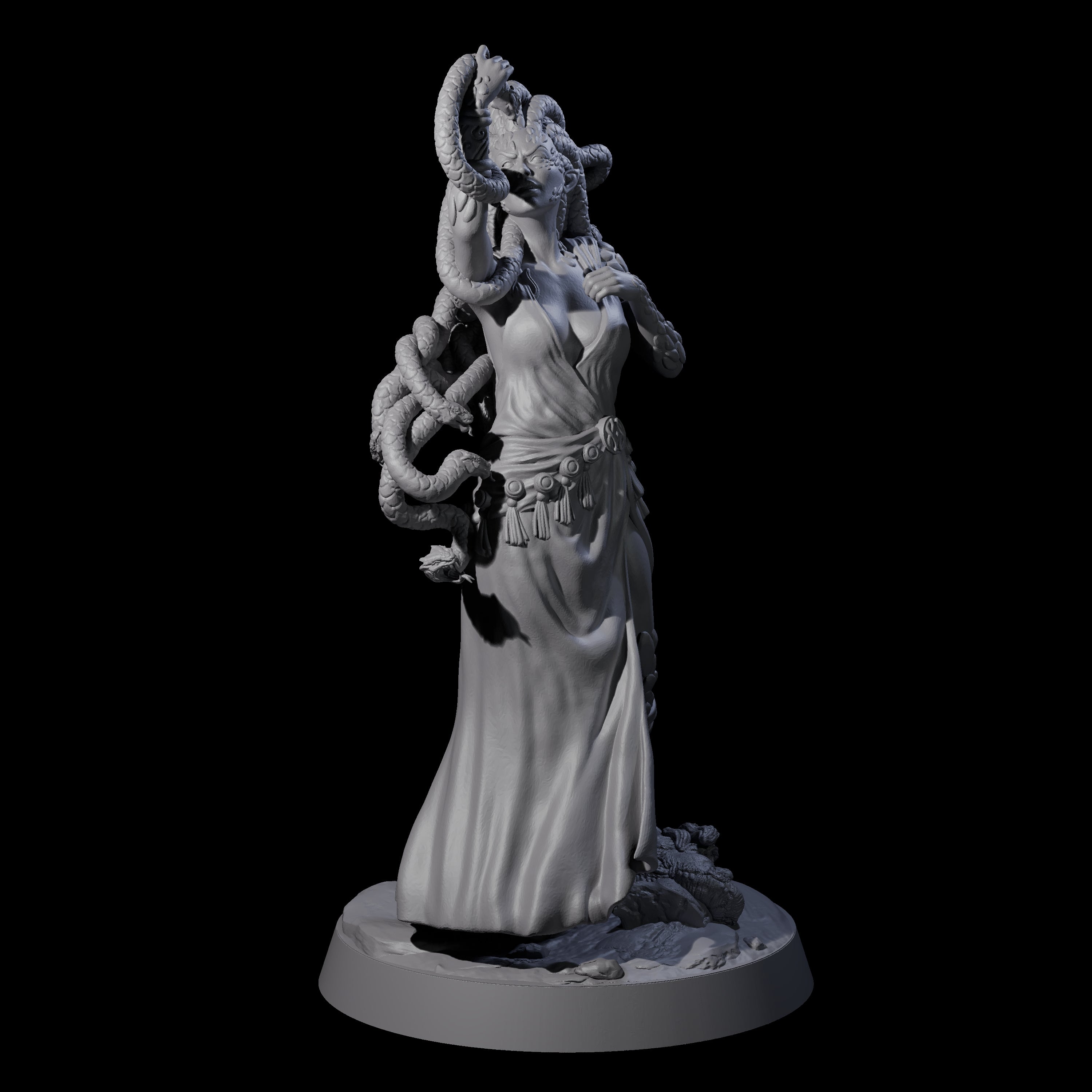 Petrifyingly Beautiful Medusa Miniature for Dungeons and Dragons, Pathfinder or other TTRPGs