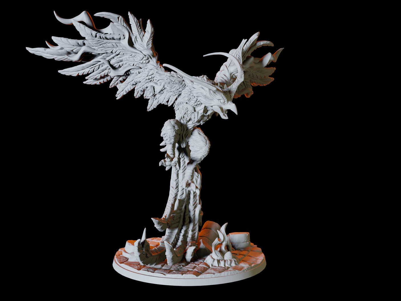 Phoenix Miniature for Dungeons and Dragons, Pathfinder or other TTRPGs