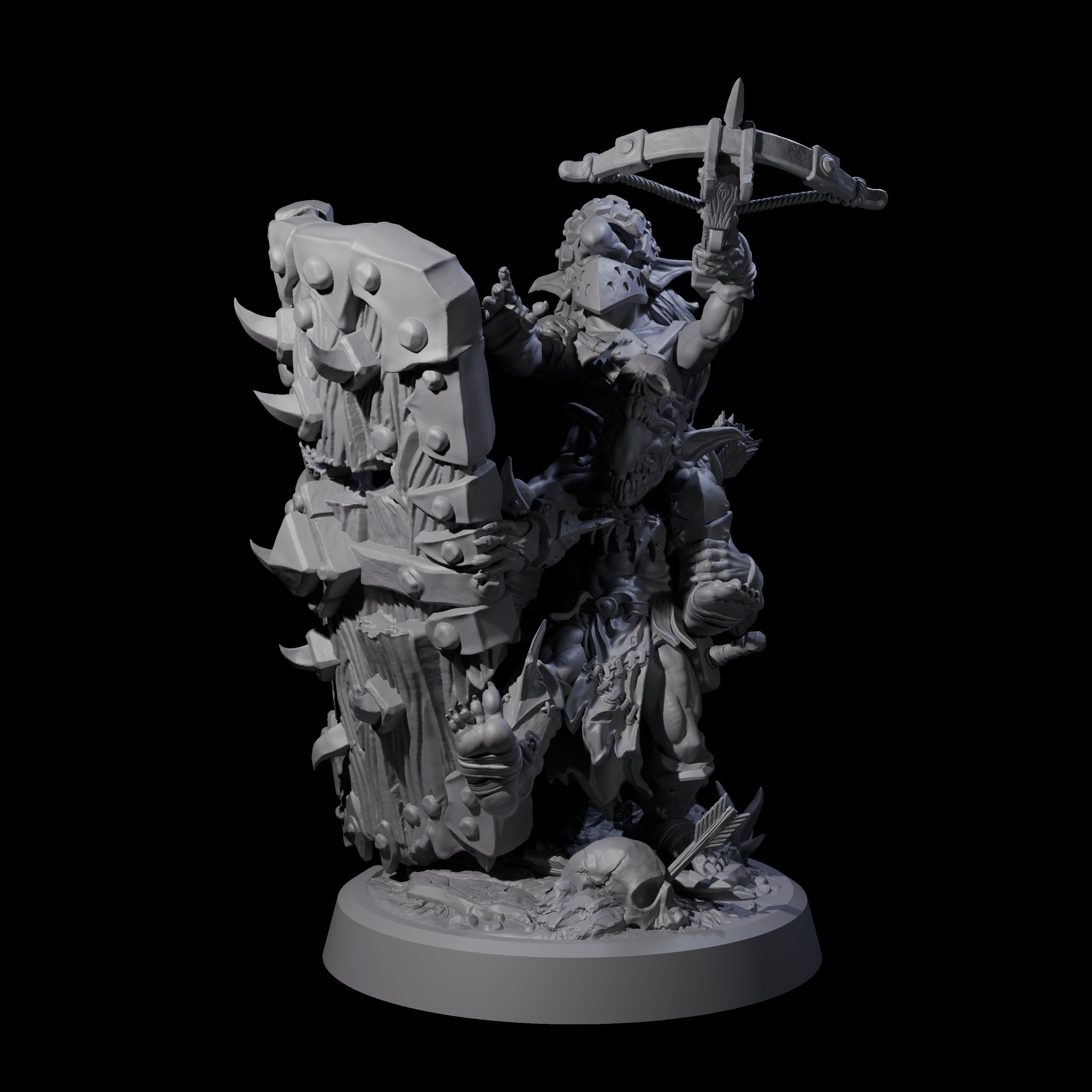Piggybacking Goblin Duo A Miniature for Dungeons and Dragons, Pathfinder or other TTRPGs