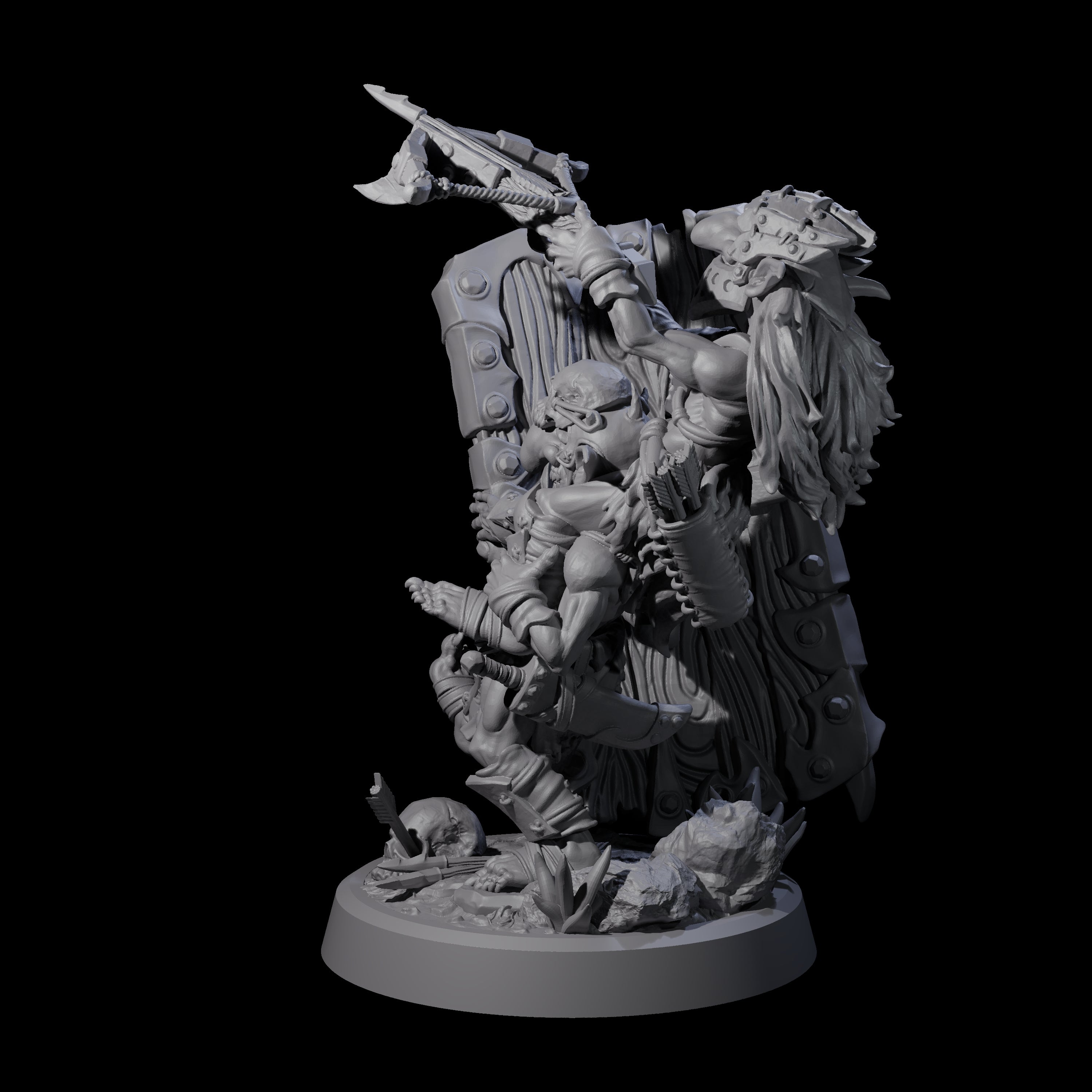 Piggybacking Goblin Duo A Miniature for Dungeons and Dragons, Pathfinder or other TTRPGs