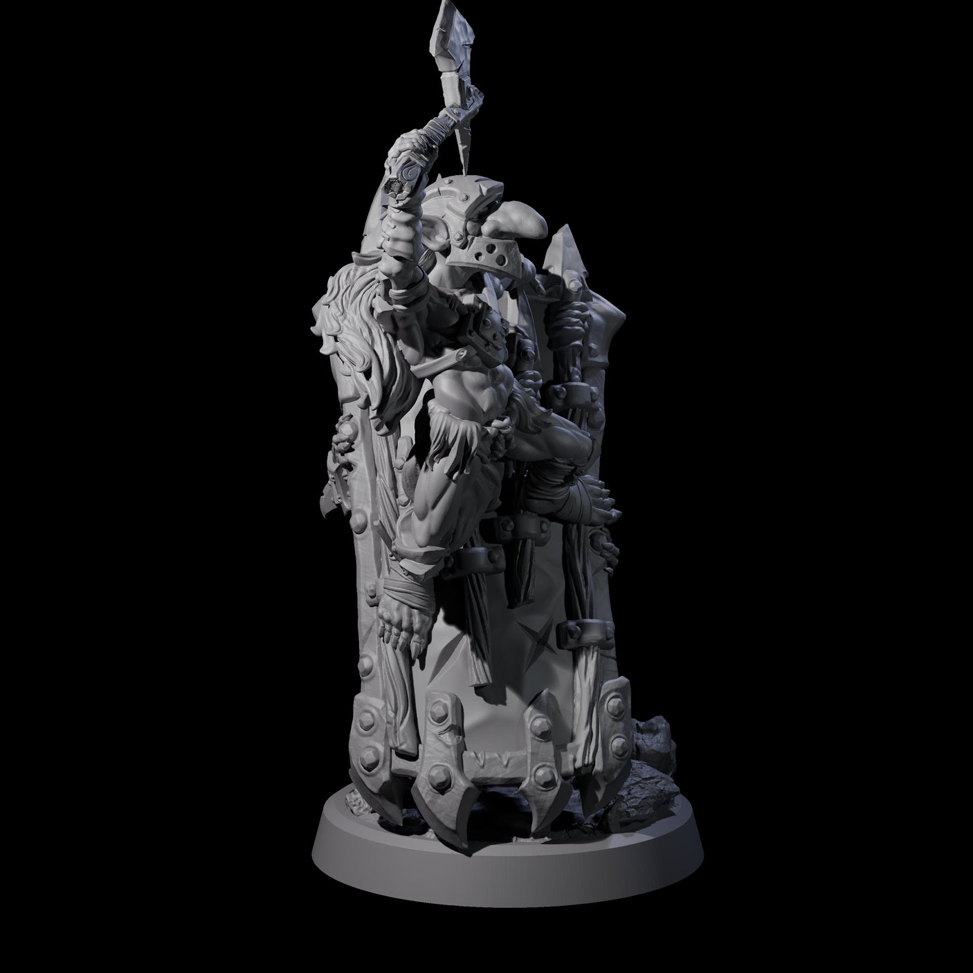 Piggybacking Goblin Duo C Miniature for Dungeons and Dragons, Pathfinder or other TTRPGs