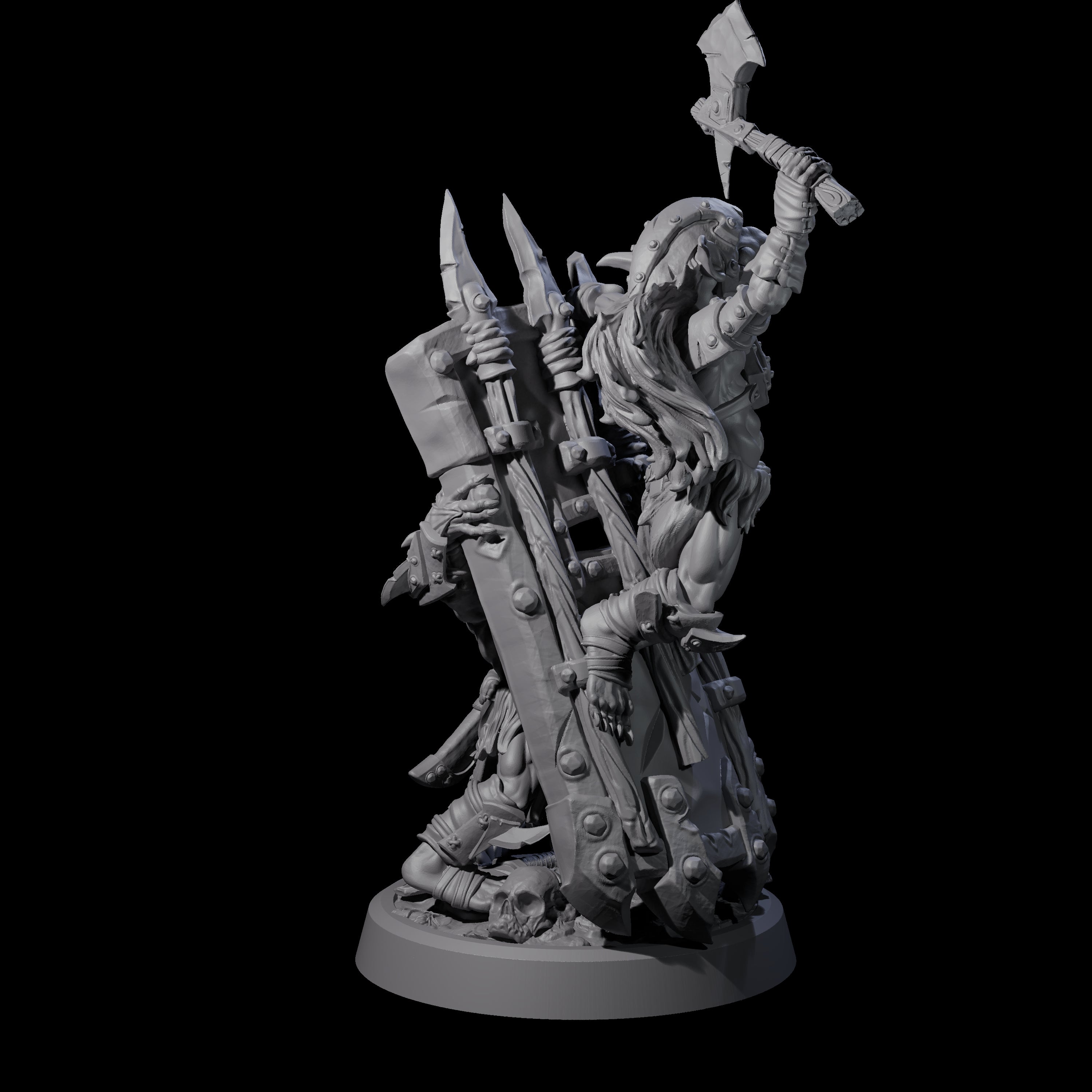 Piggybacking Goblin Duo C Miniature for Dungeons and Dragons, Pathfinder or other TTRPGs