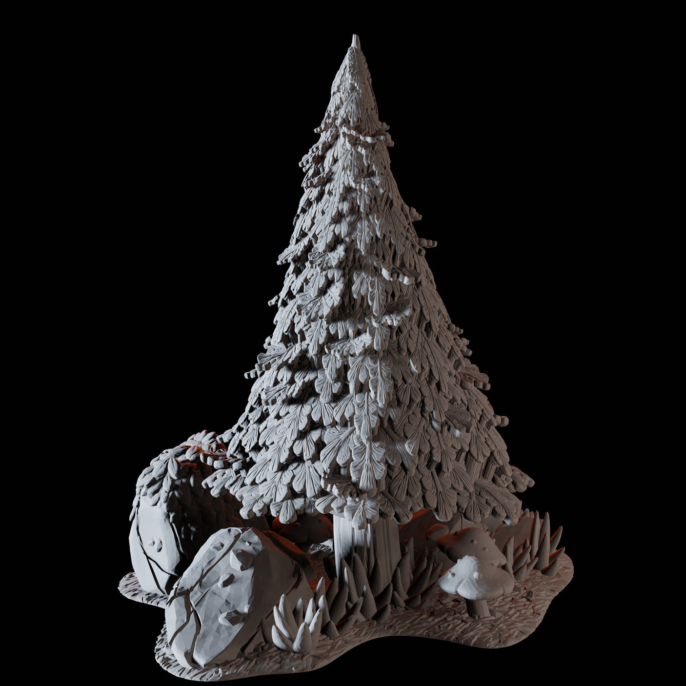 Pine Tree A Miniature for Dungeons and Dragons, Pathfinder or other TTRPGs
