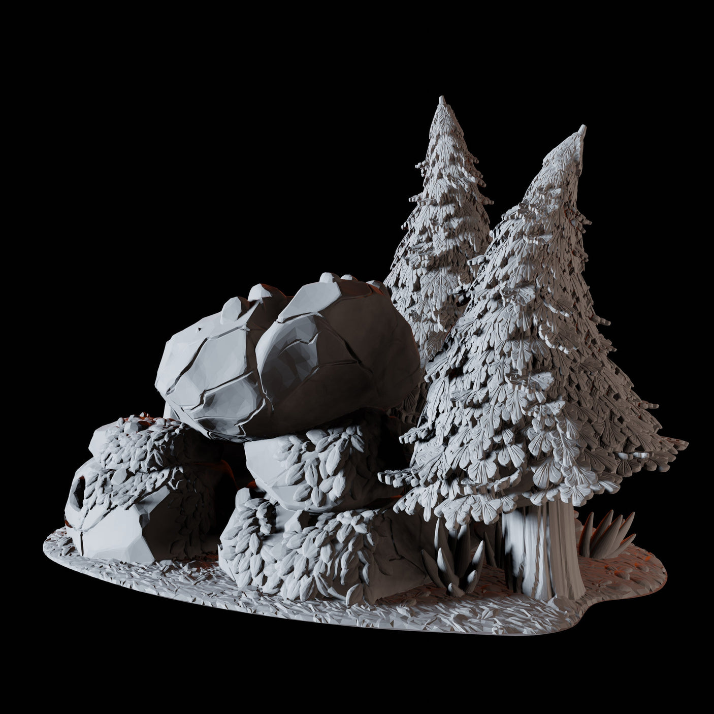 Pine Tree B Miniature for Dungeons and Dragons, Pathfinder or other TTRPGs