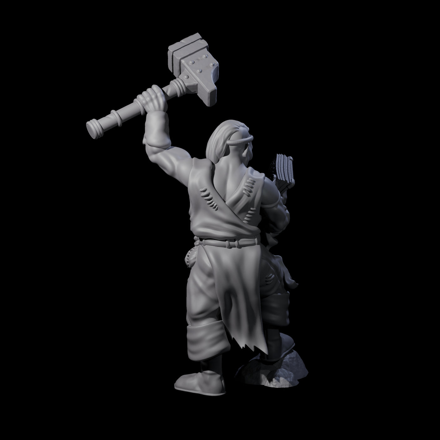 Pious Battle Priest B Miniature for Dungeons and Dragons, Pathfinder or other TTRPGs