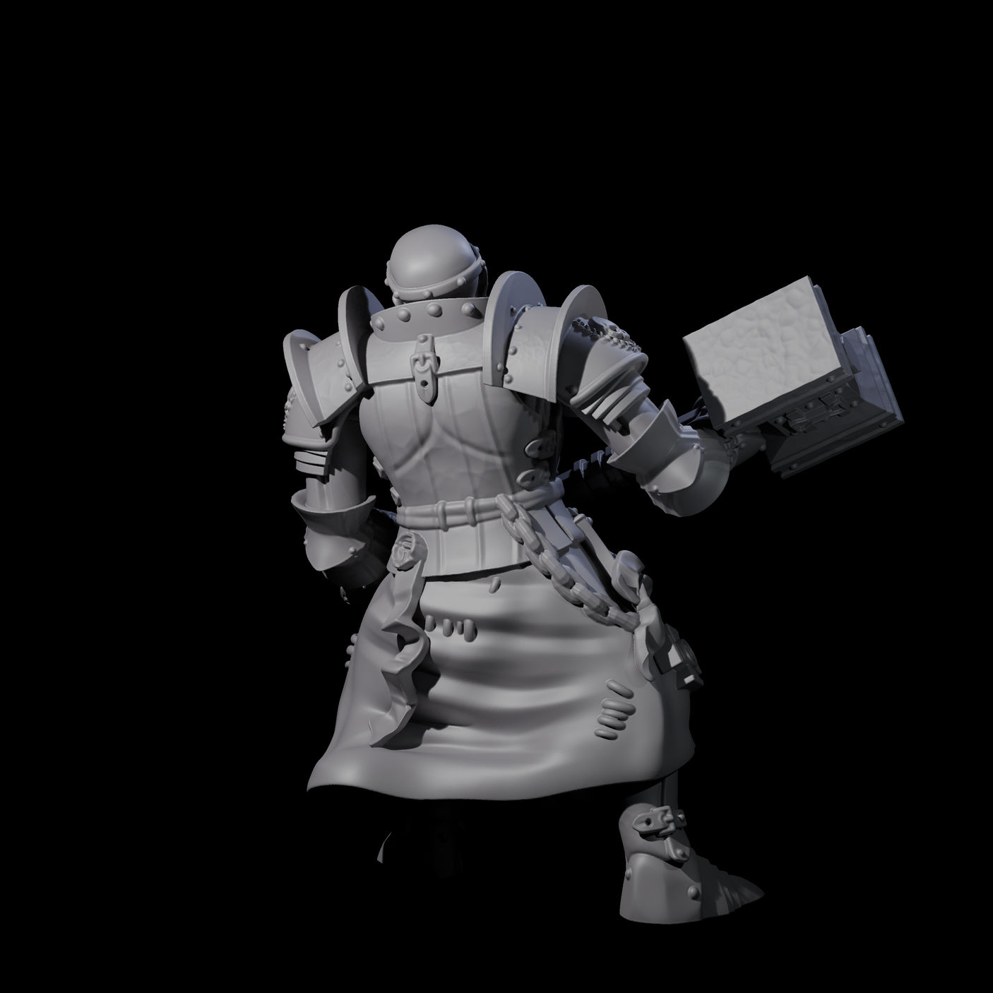 Pious Battle Priest C Miniature for Dungeons and Dragons, Pathfinder or other TTRPGs