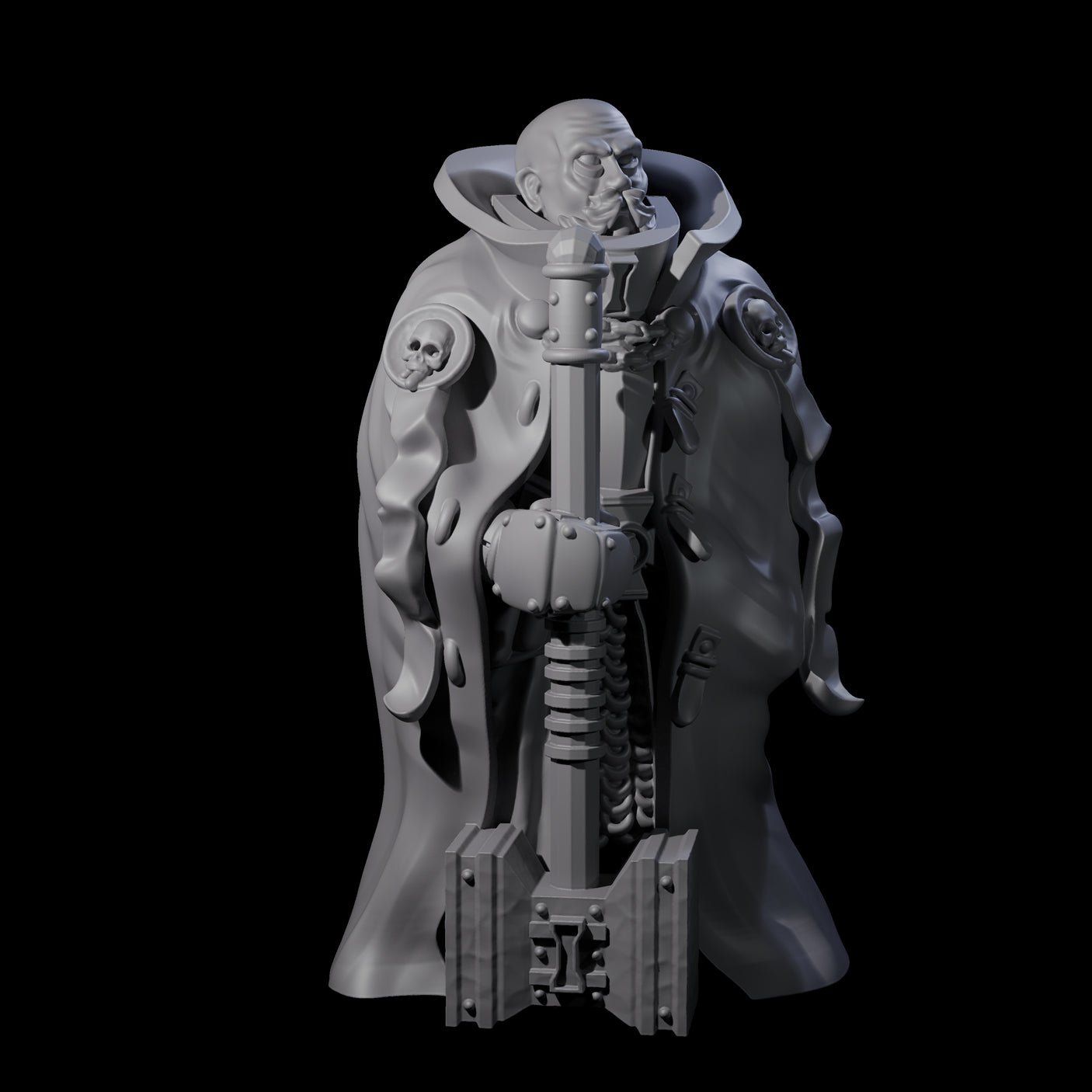 Pious Battle Priest D Miniature for Dungeons and Dragons, Pathfinder or other TTRPGs