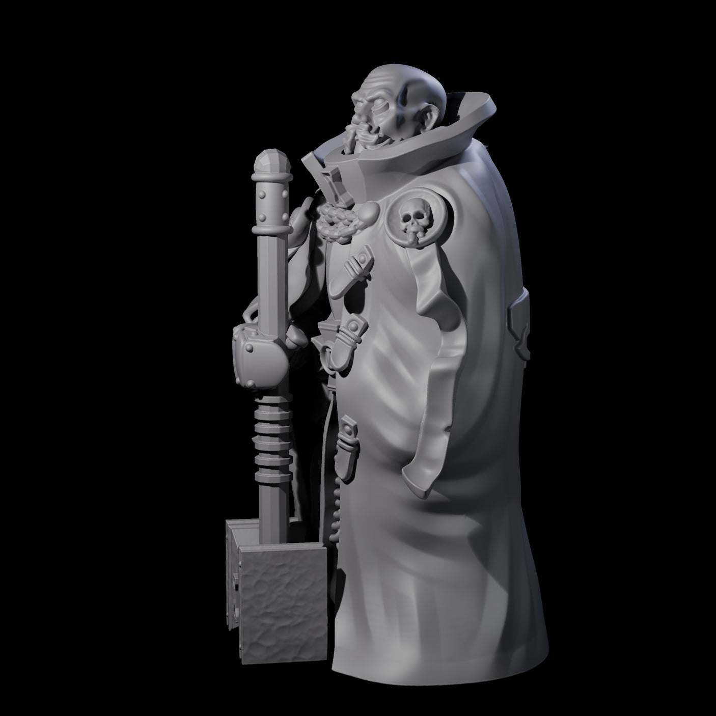 Pious Battle Priest D Miniature for Dungeons and Dragons, Pathfinder or other TTRPGs