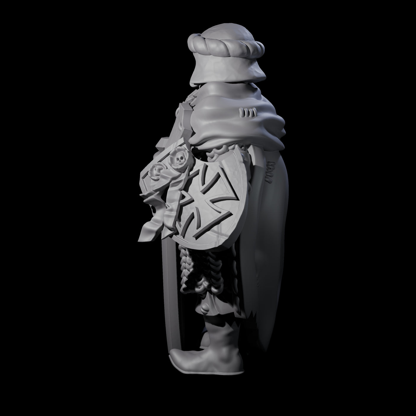 Pious Knight A Miniature for Dungeons and Dragons, Pathfinder or other TTRPGs