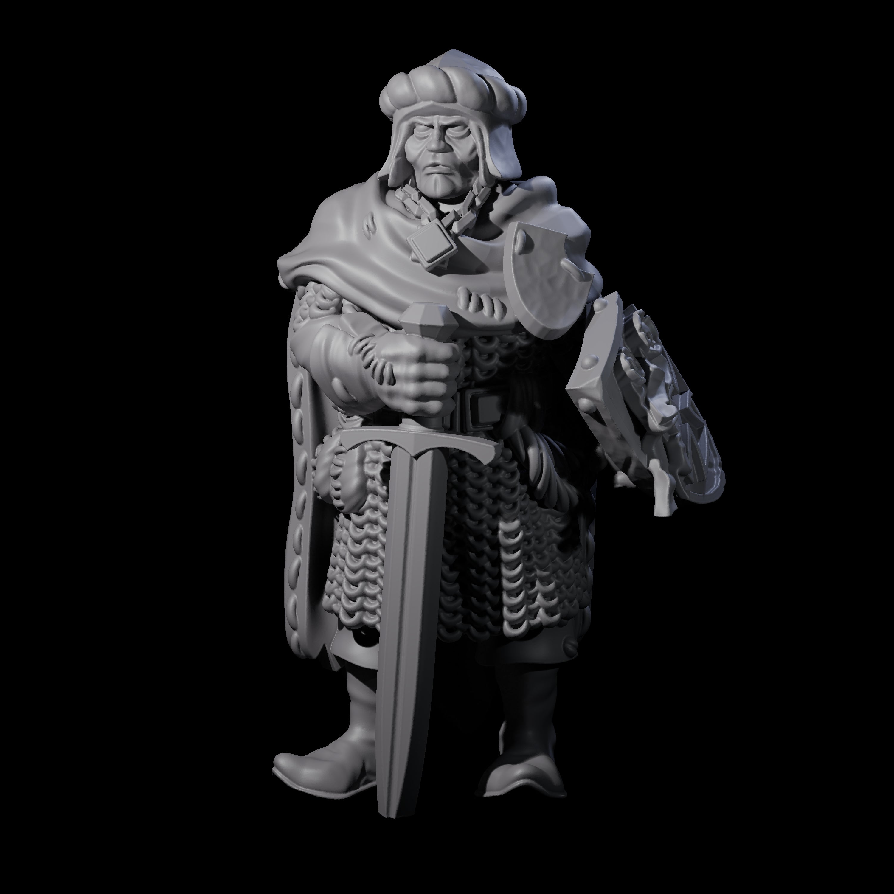 Pious Knight A Miniature for Dungeons and Dragons, Pathfinder or other TTRPGs