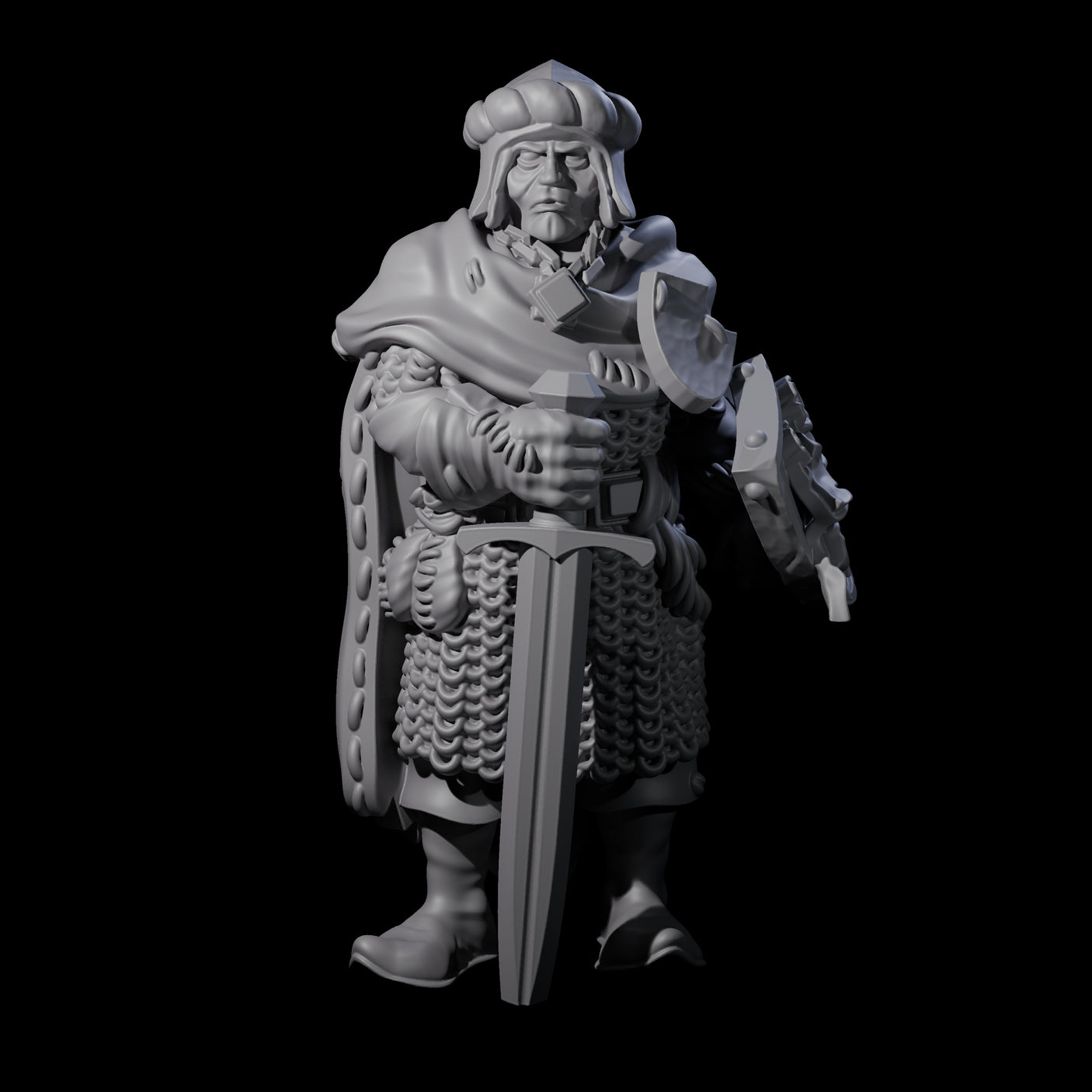 Pious Knight A Miniature for Dungeons and Dragons, Pathfinder or other TTRPGs