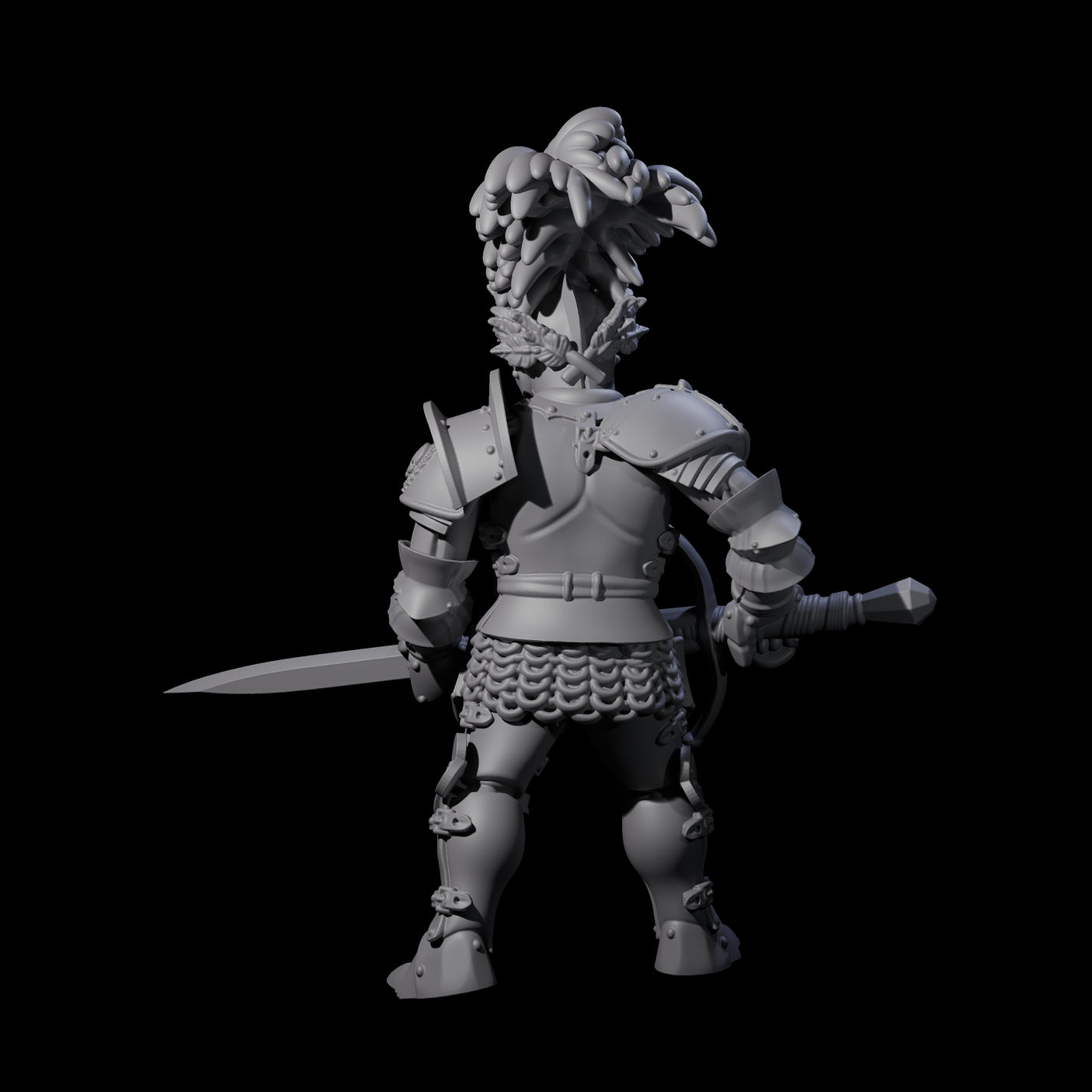 Pious Knight C Miniature for Dungeons and Dragons, Pathfinder or other TTRPGs