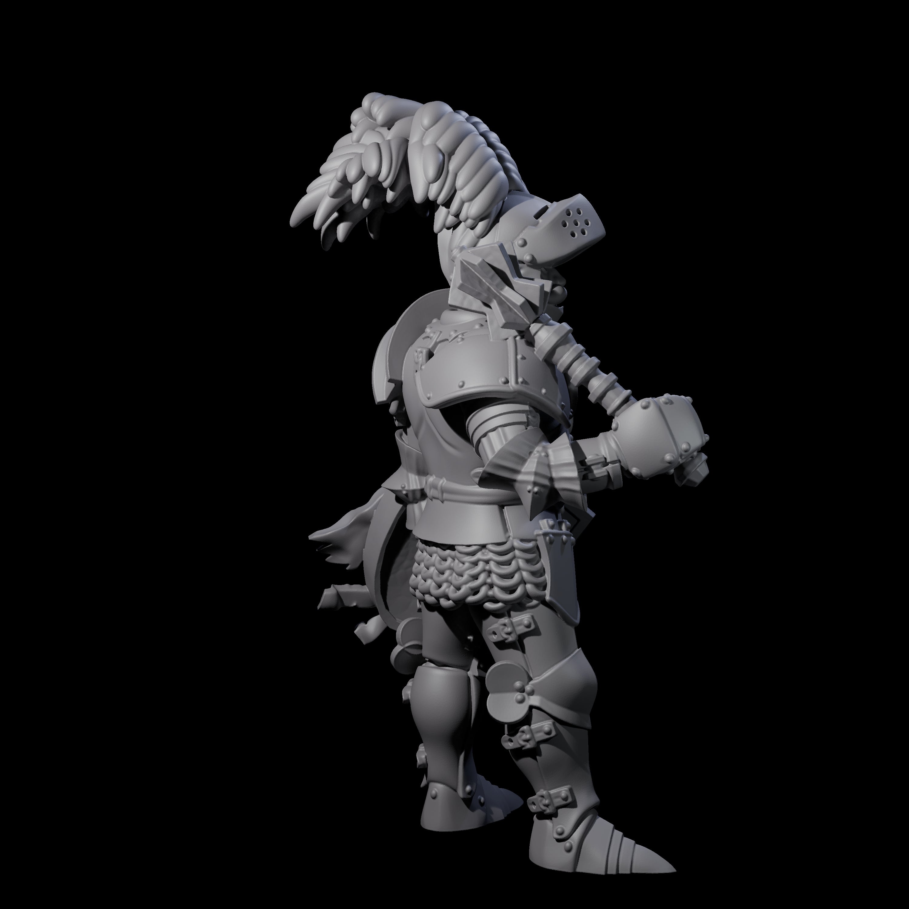 Pious Knight D Miniature for Dungeons and Dragons, Pathfinder or other TTRPGs