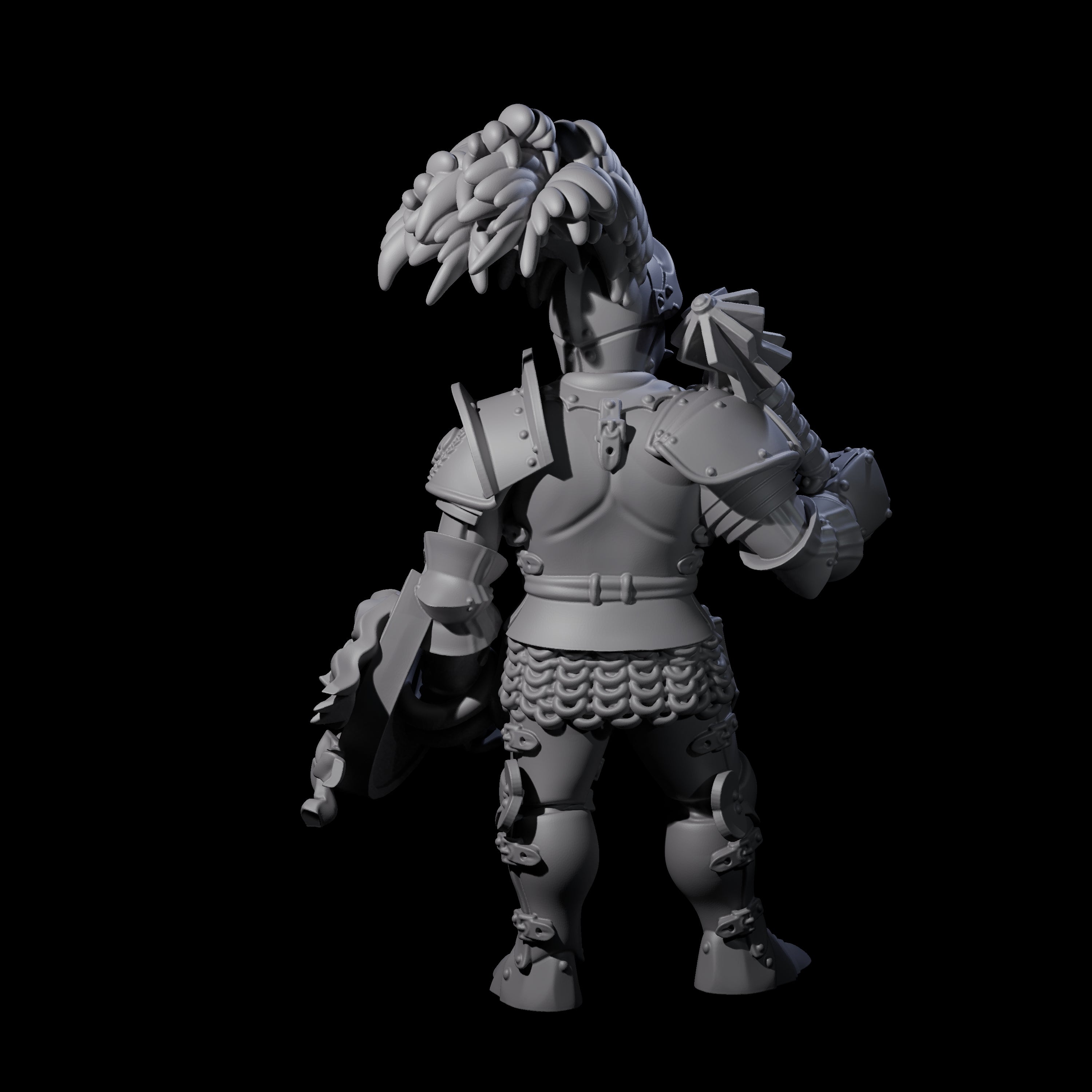 Pious Knight D Miniature for Dungeons and Dragons, Pathfinder or other TTRPGs