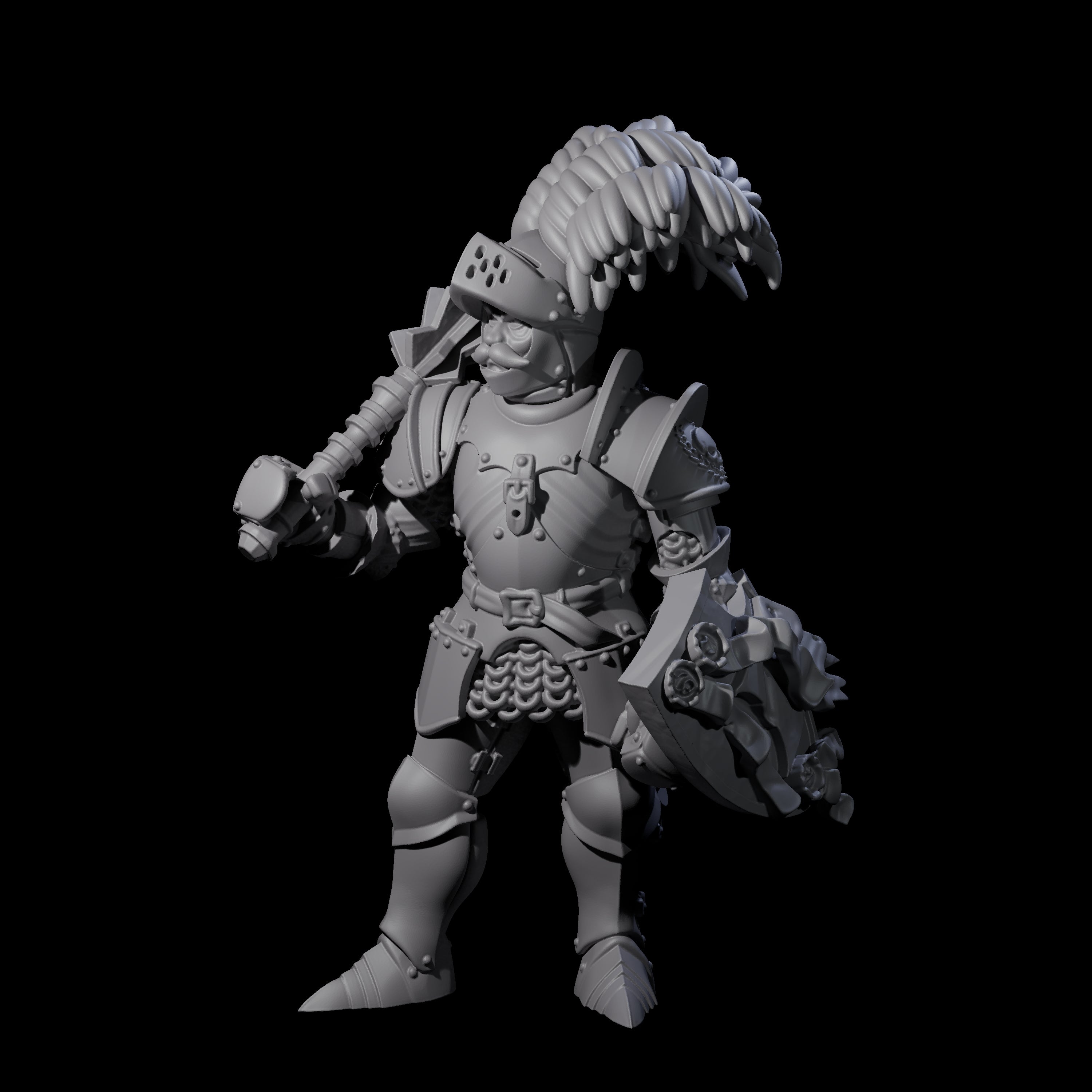 Pious Knight D Miniature for Dungeons and Dragons, Pathfinder or other TTRPGs