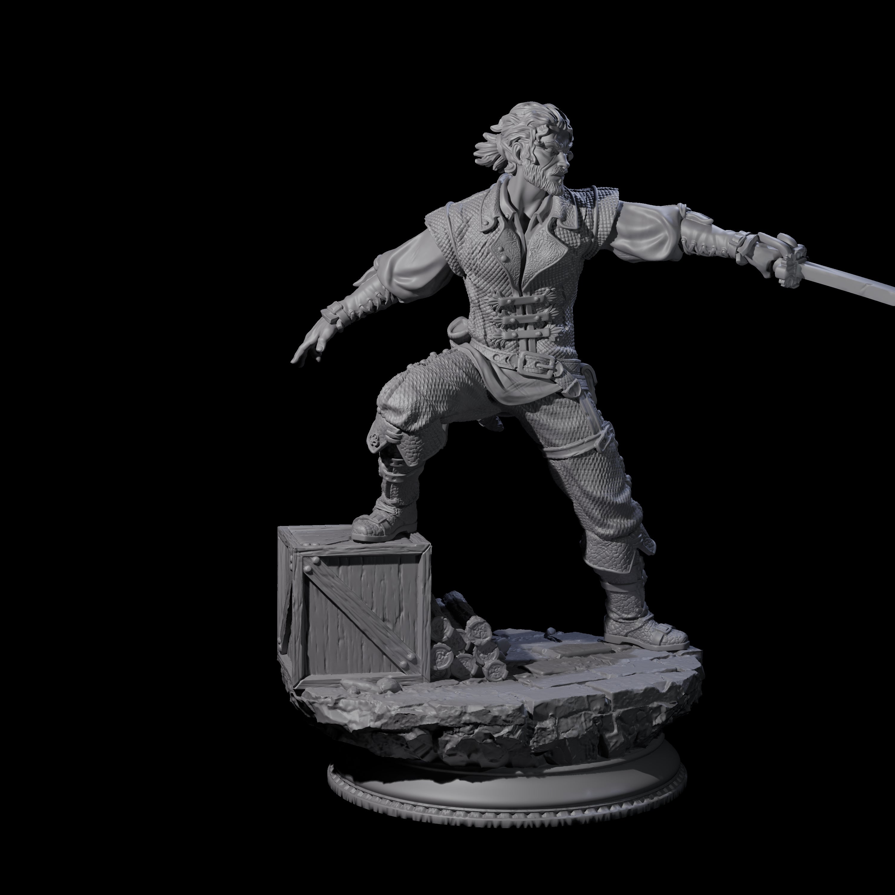 Pirate Enforcer A Miniature for Dungeons and Dragons, Pathfinder or other TTRPGs
