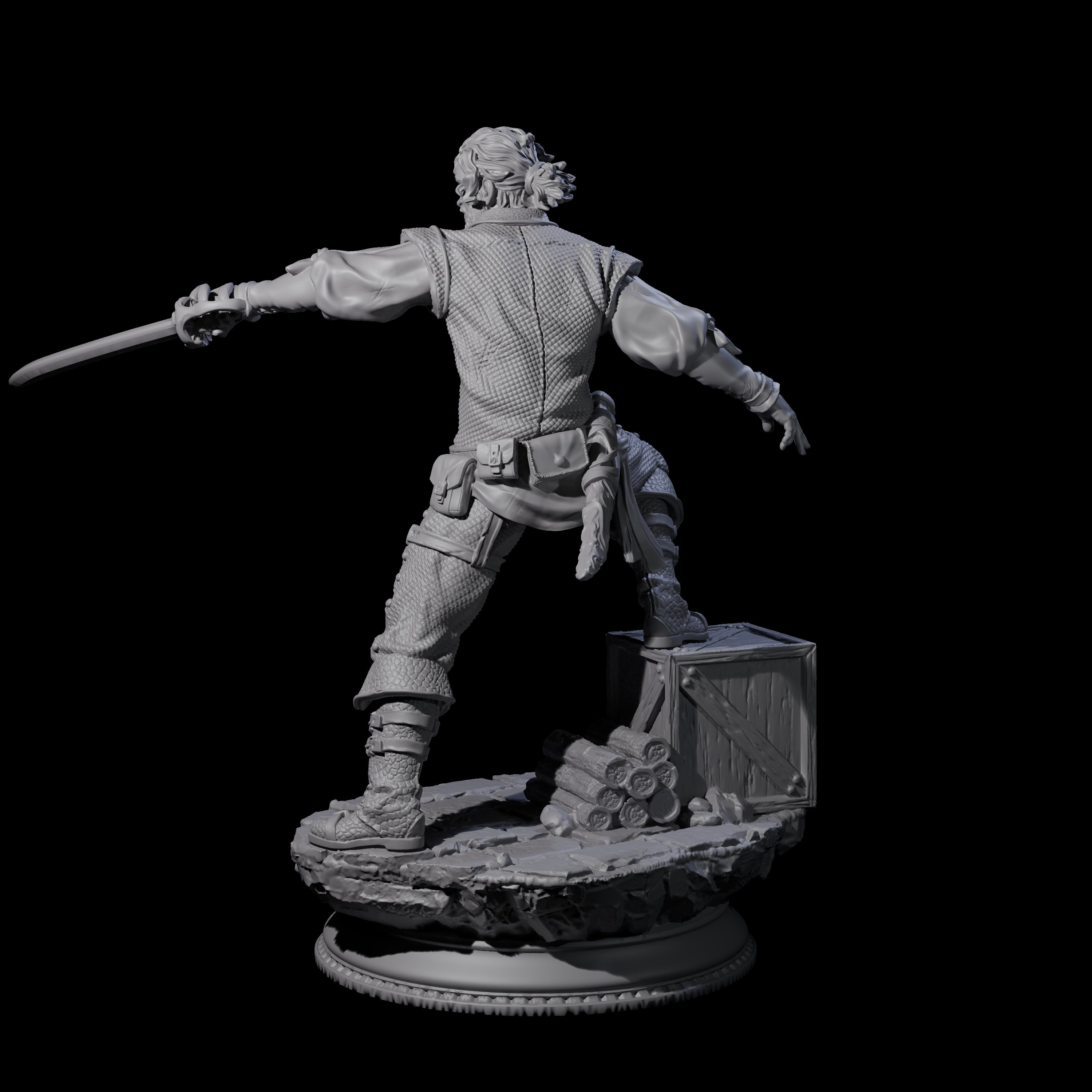 Pirate Enforcer A Miniature for Dungeons and Dragons, Pathfinder or other TTRPGs