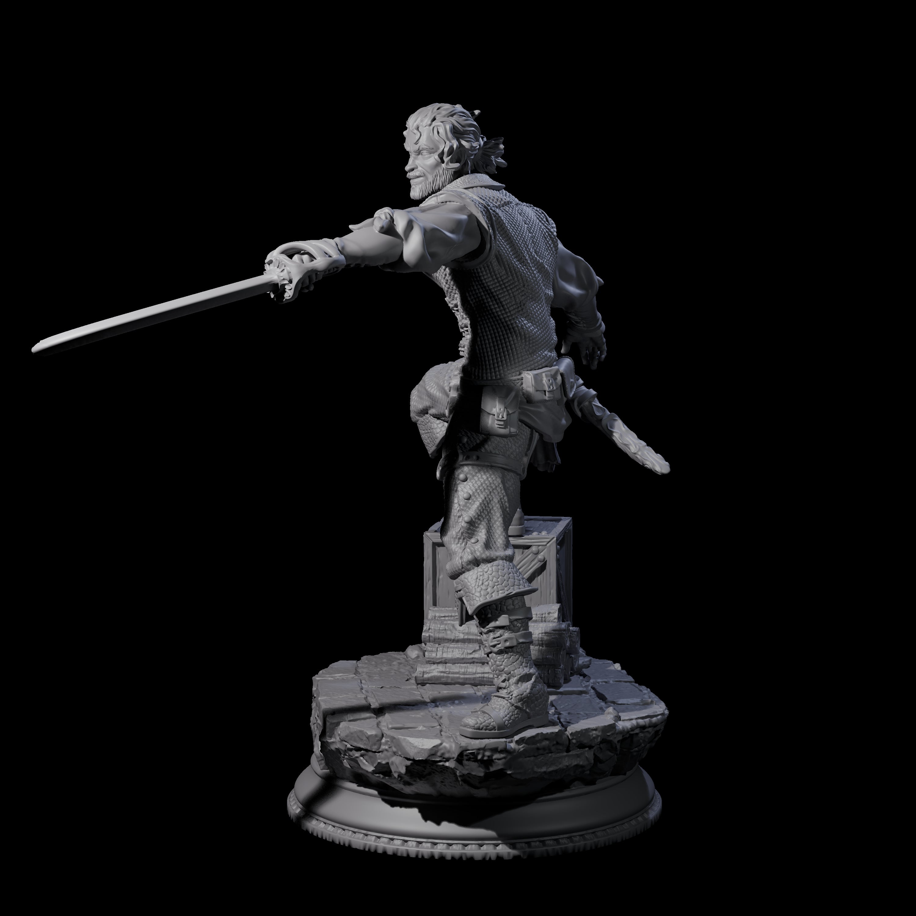 Pirate Enforcer A Miniature for Dungeons and Dragons, Pathfinder or other TTRPGs