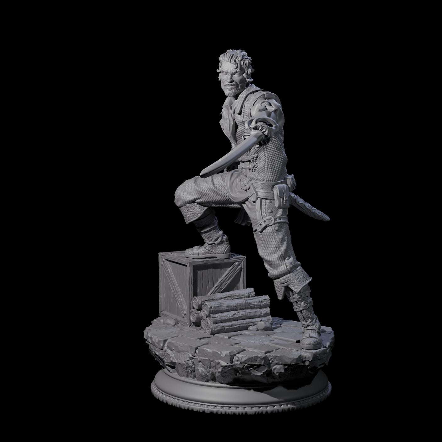 Pirate Enforcer A Miniature for Dungeons and Dragons, Pathfinder or other TTRPGs