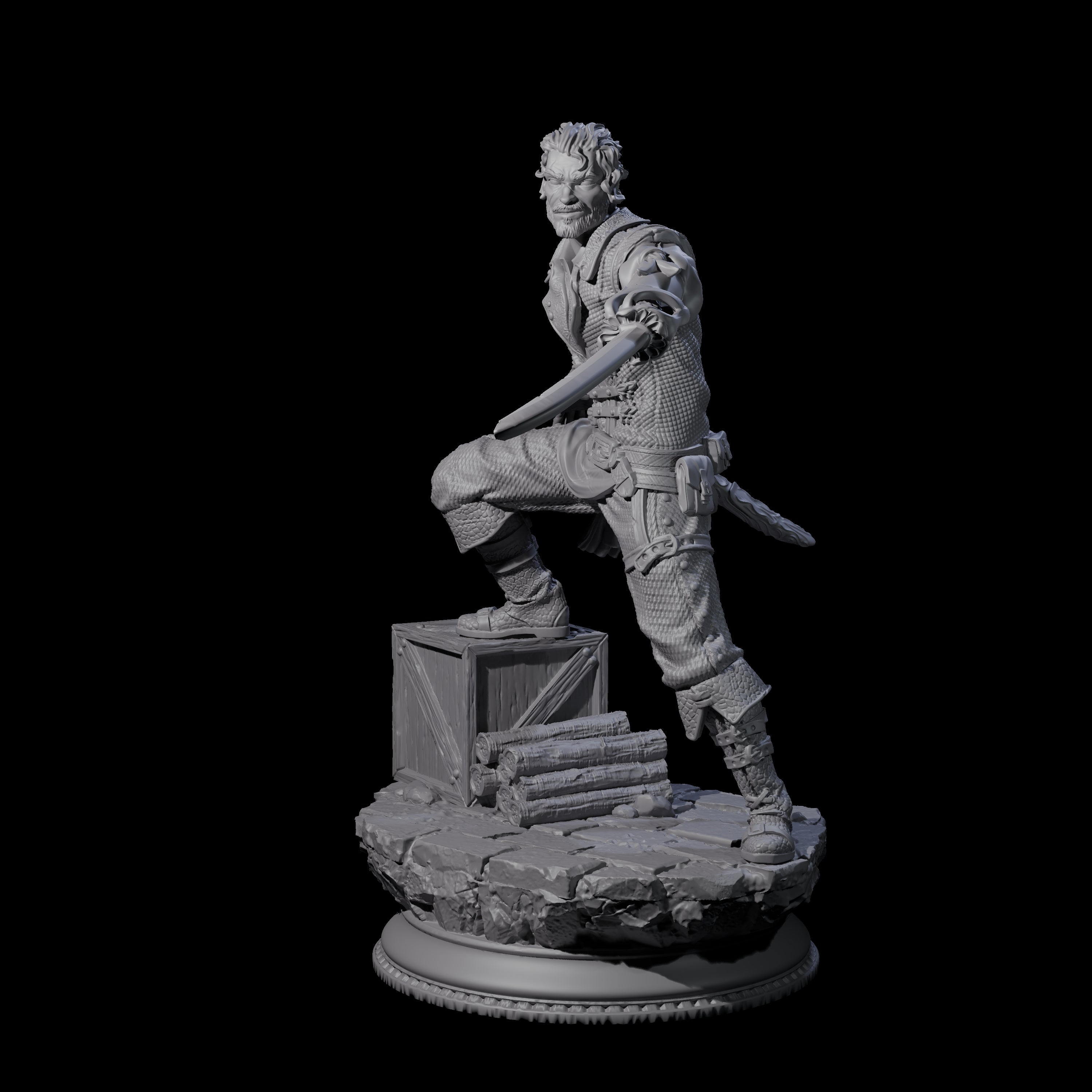 Pirate Enforcer A Miniature for Dungeons and Dragons, Pathfinder or other TTRPGs