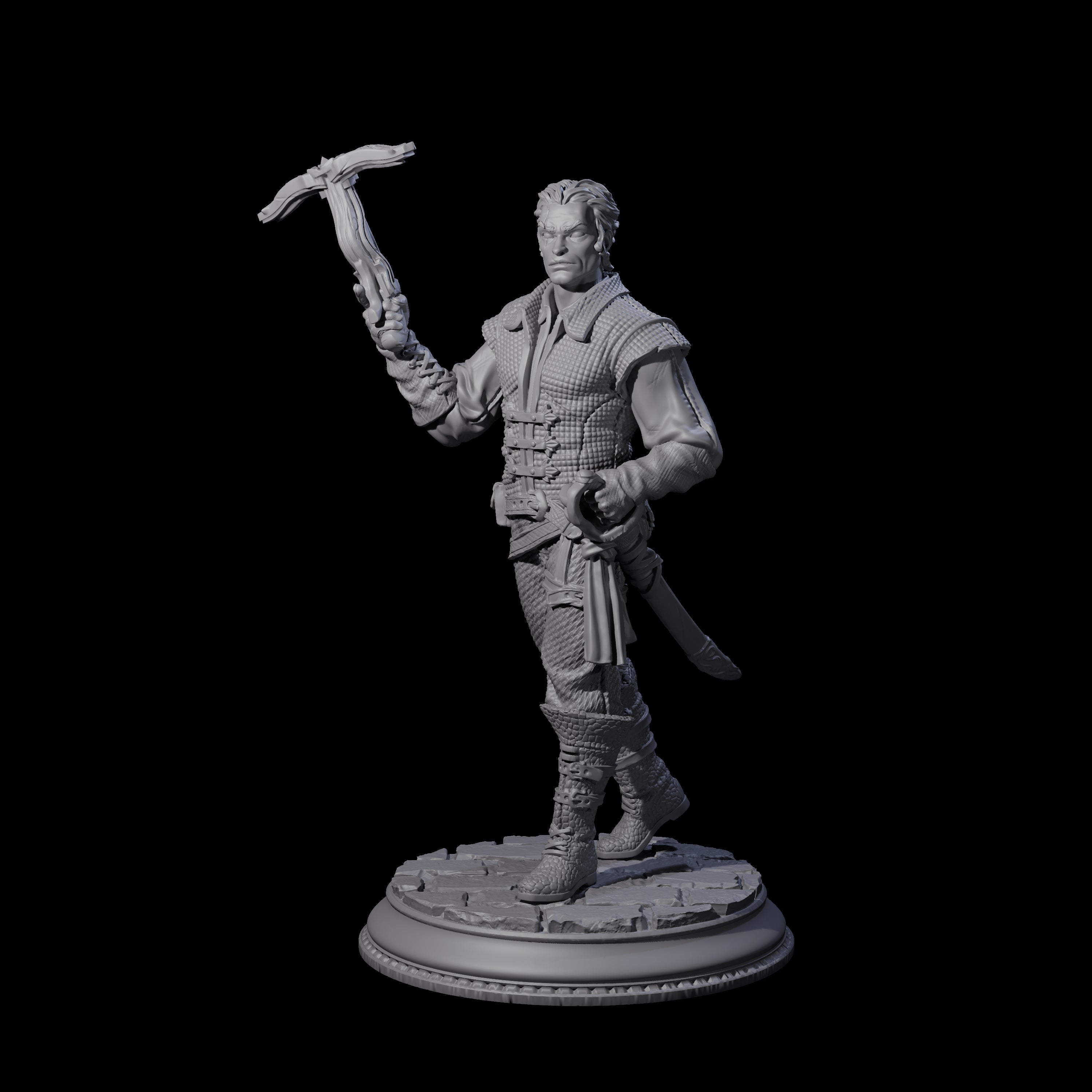Pirate Enforcer B Miniature for Dungeons and Dragons, Pathfinder or other TTRPGs