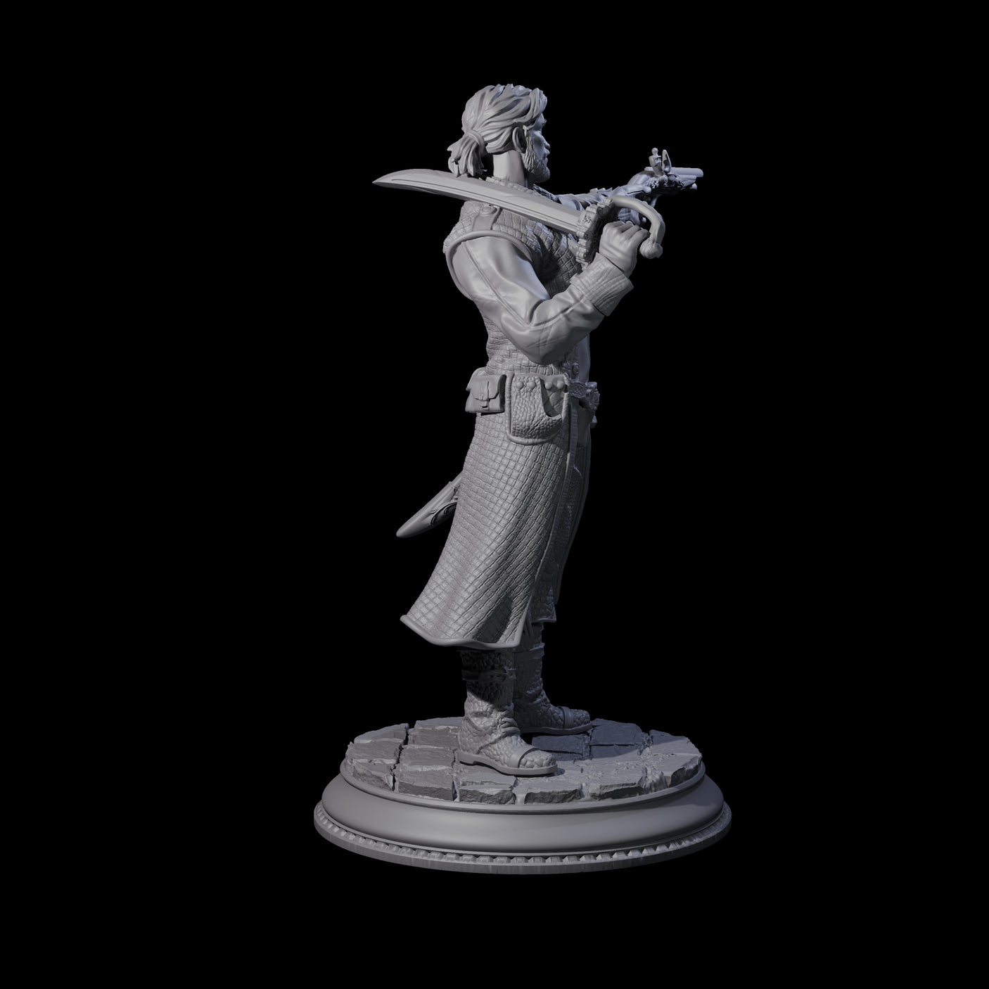 Pirate Enforcer C Miniature for Dungeons and Dragons, Pathfinder or other TTRPGs