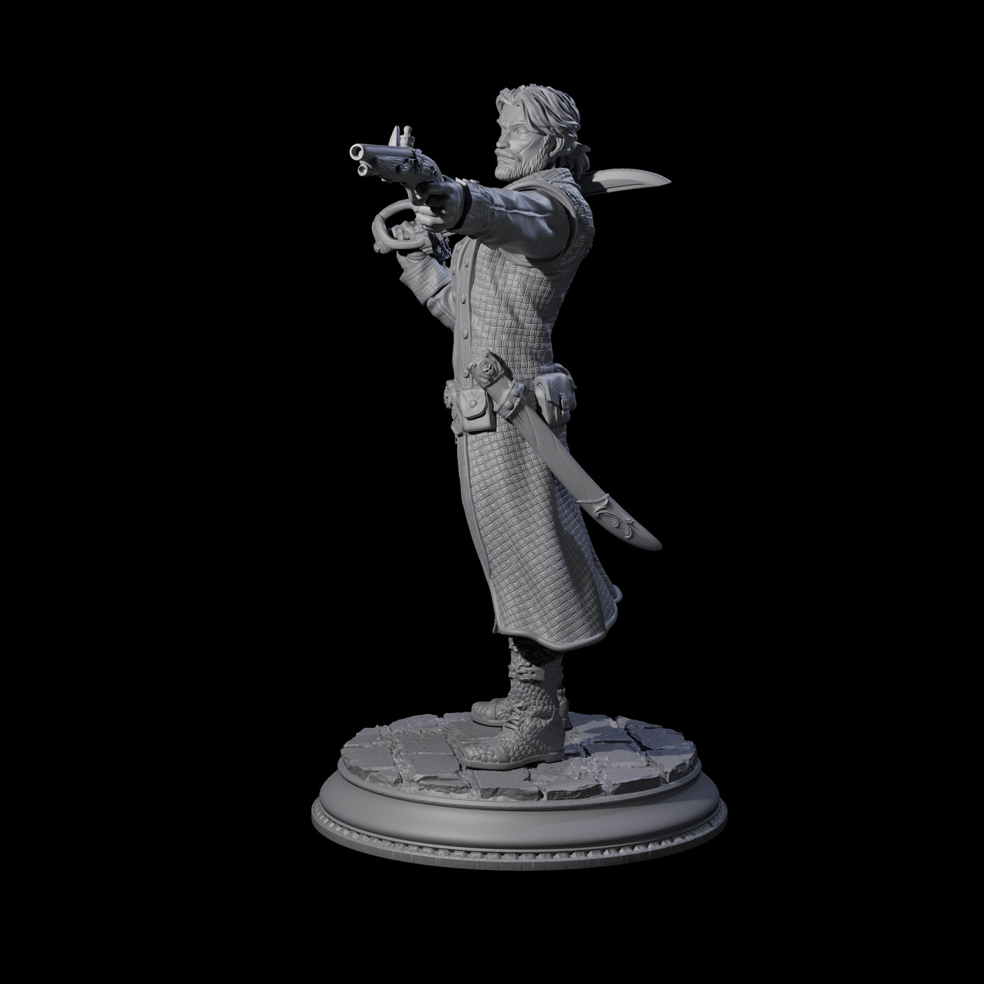 Pirate Enforcer C Miniature for Dungeons and Dragons, Pathfinder or other TTRPGs