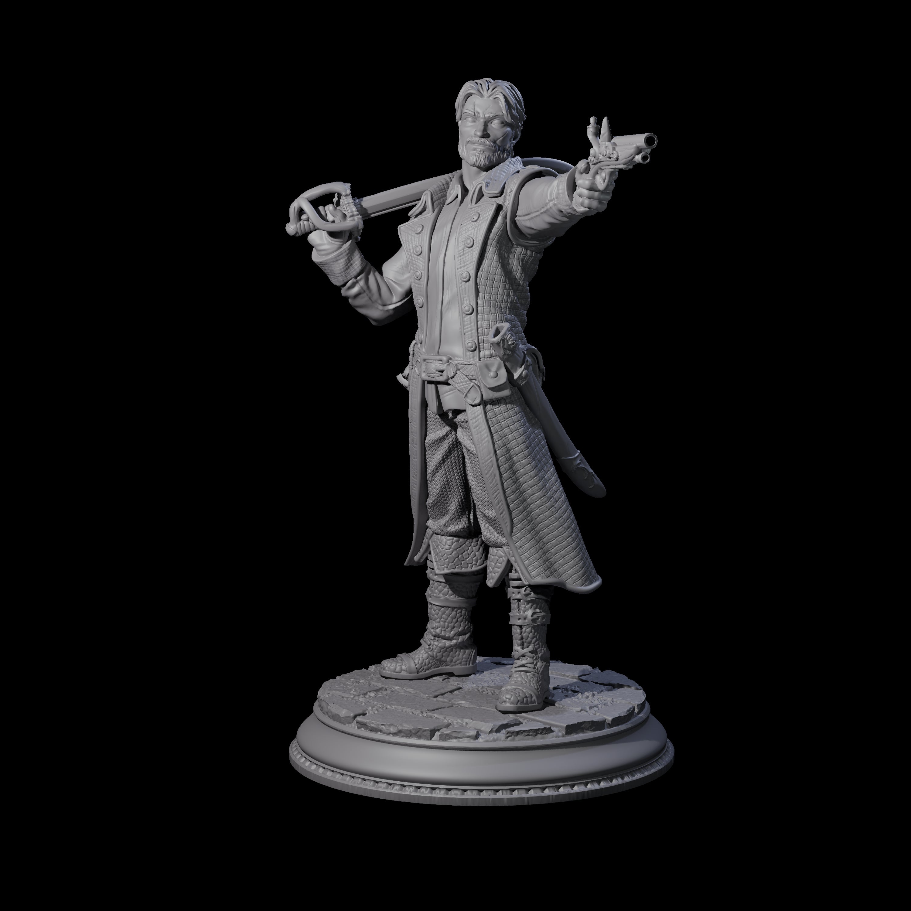 Pirate Enforcer C Miniature for Dungeons and Dragons, Pathfinder or other TTRPGs